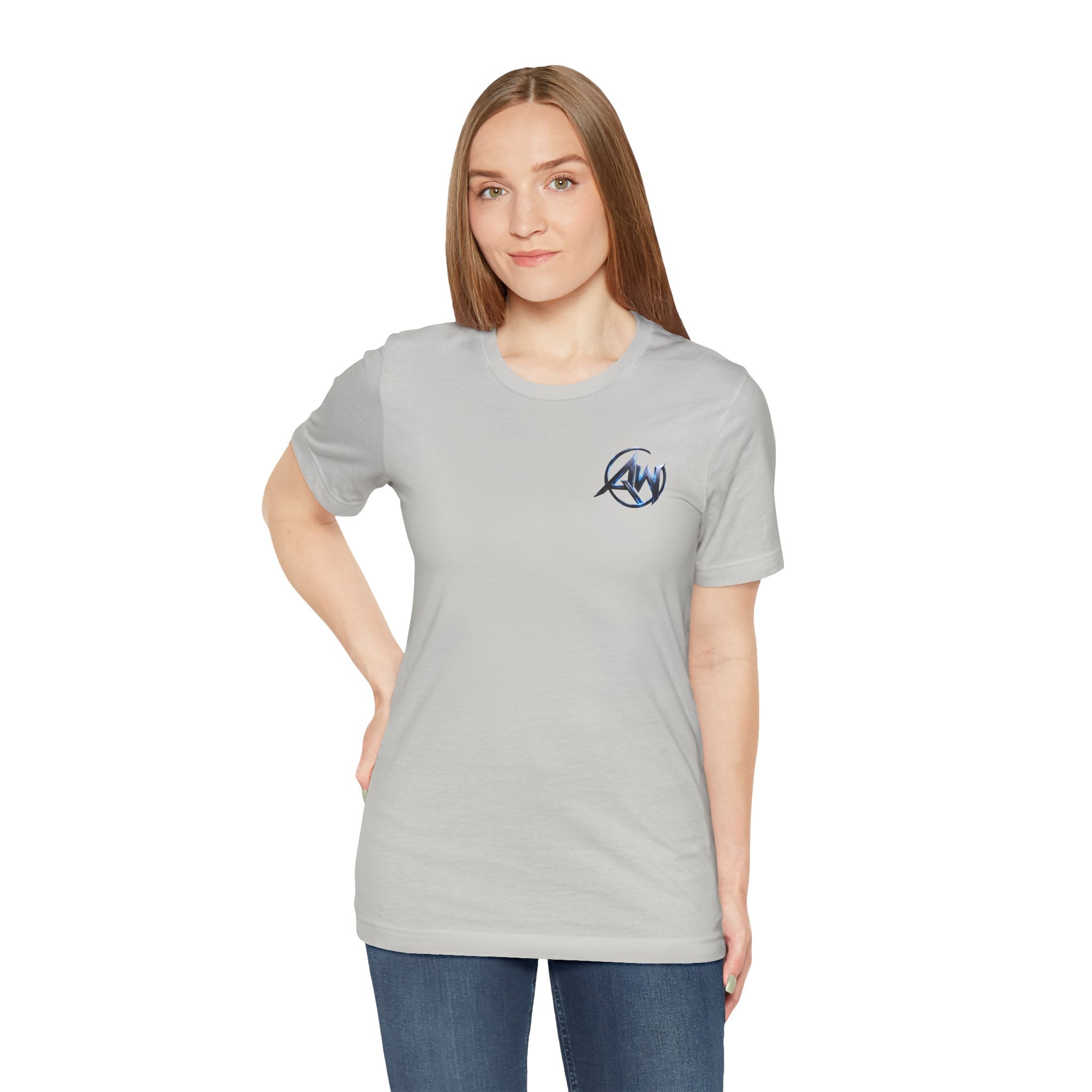 Authentic Cyber Crest Emblem AW Logo Americanwolf Brand Signature Series Soft T-Shirt