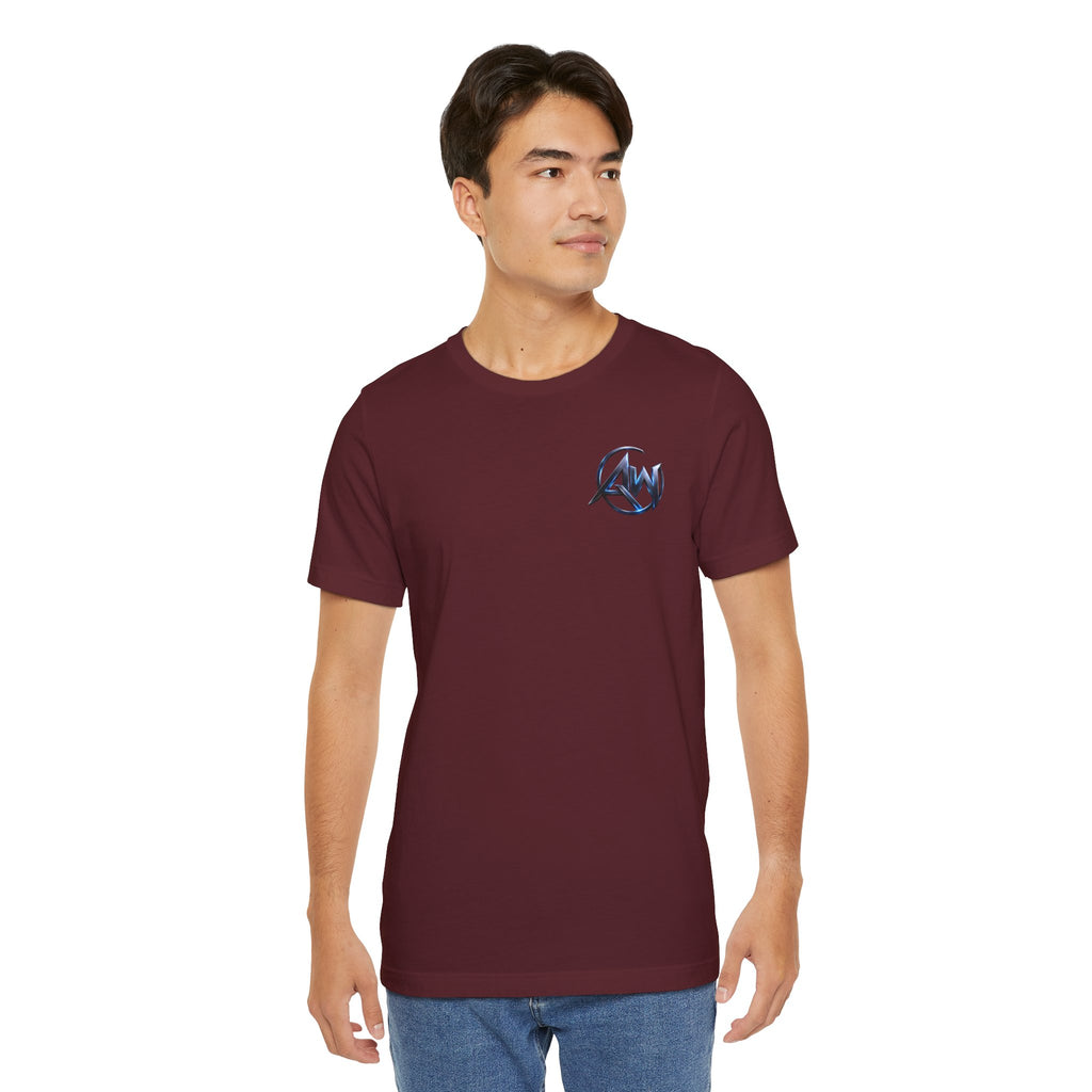 Authentic Cyber Crest Emblem AW Logo Americanwolf Brand Signature Series Soft T-Shirt