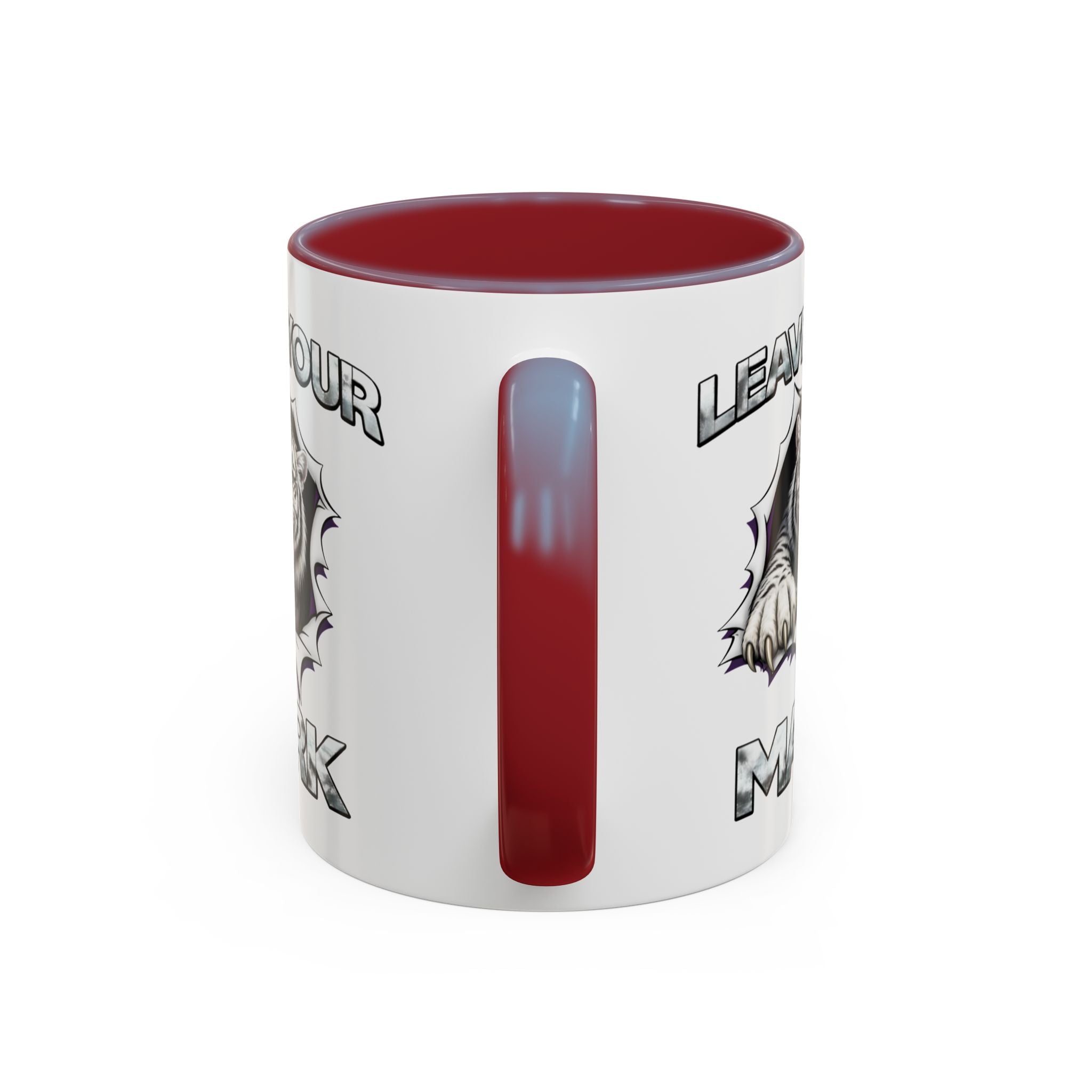 Wild White Tiger "Leave Your Mark" Fierce Animal Accent Coffee Mug