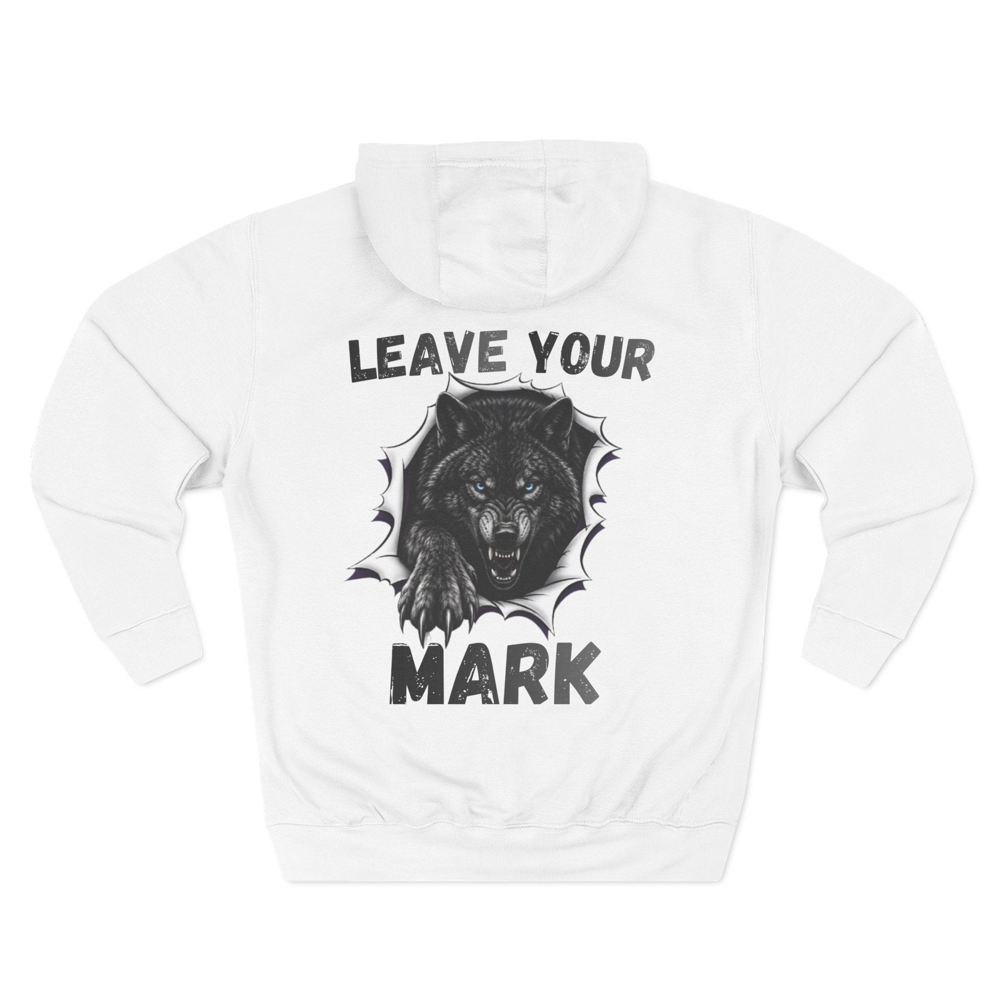 Black Graphic Wolf Hoodie "Leave Your Mark" 87 Series Limited Edition