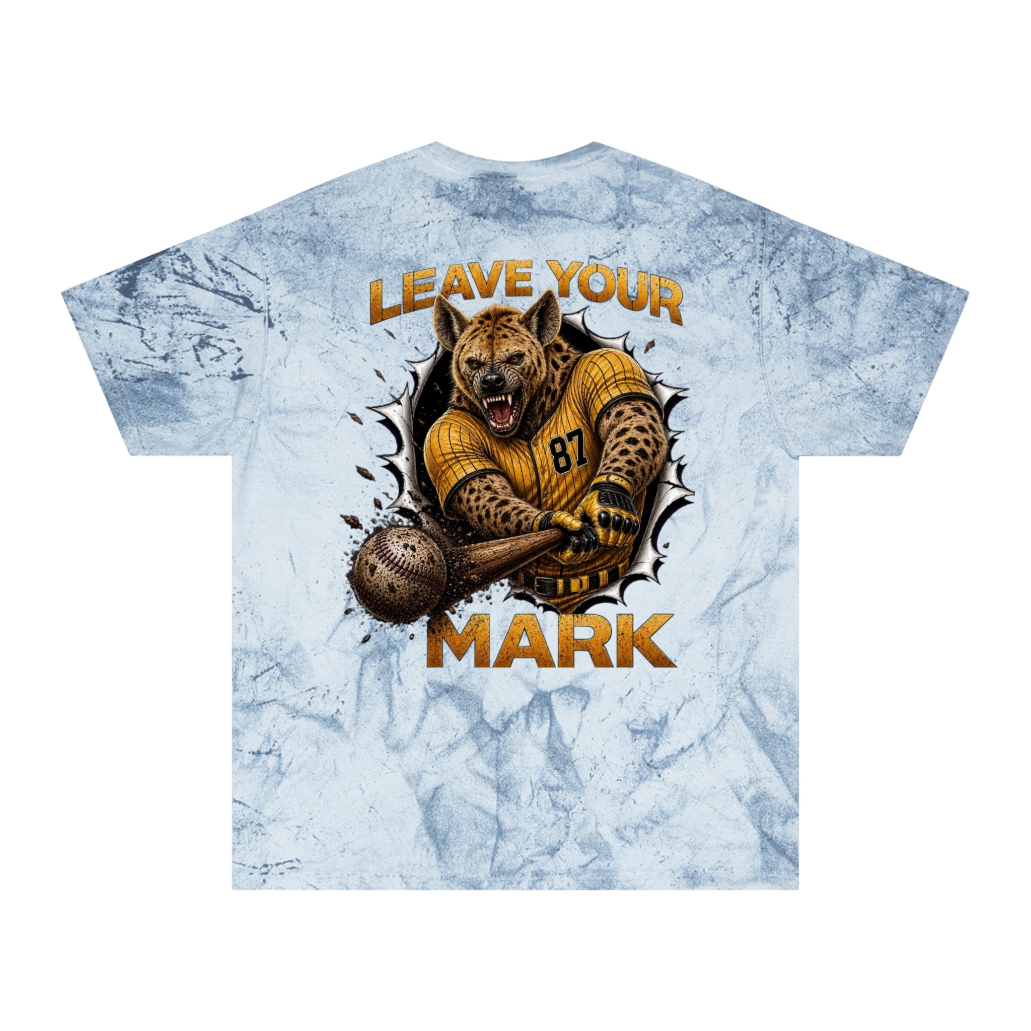Hyena Baseball 'Leave Your Mark' Tie-Dye Color Blast Citrine T-Shirt
