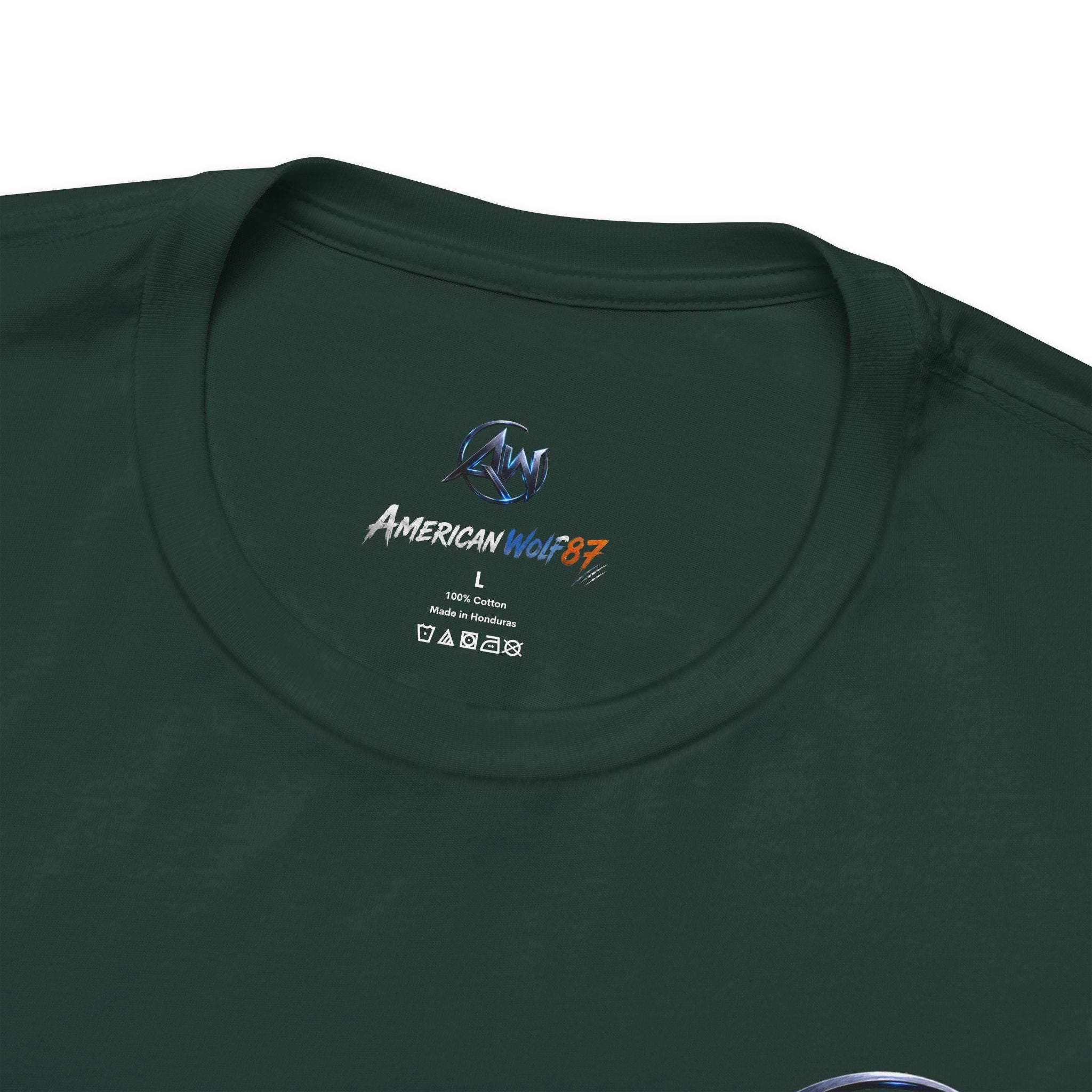 Authentic Cyber Crest Emblem AW Logo Americanwolf Brand Signature Series Soft T-Shirt