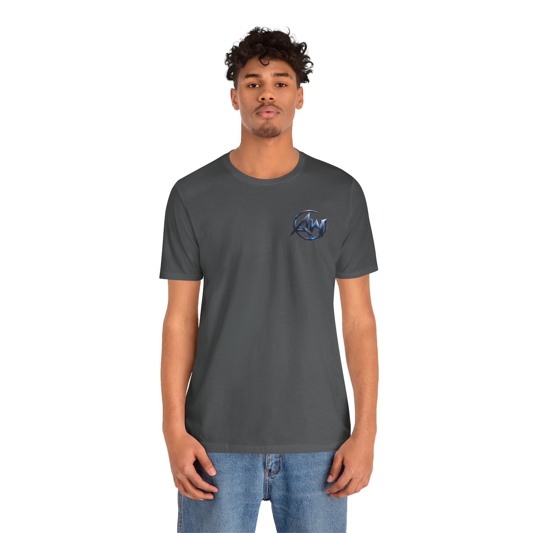Authentic Cyber Crest Emblem AW Logo Americanwolf Brand Signature Series Soft T-Shirt