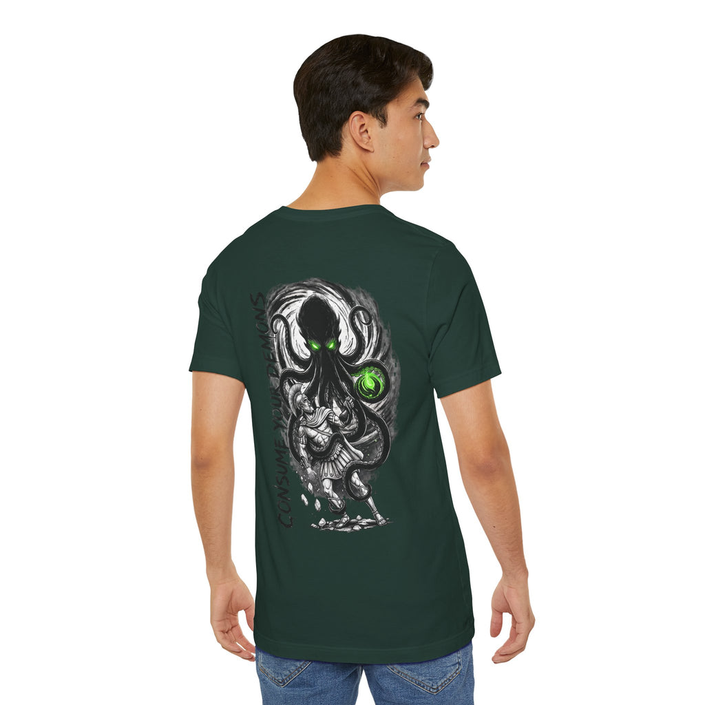 Kraken Octopus "Consume Your Demons" Graphic T-Shirt