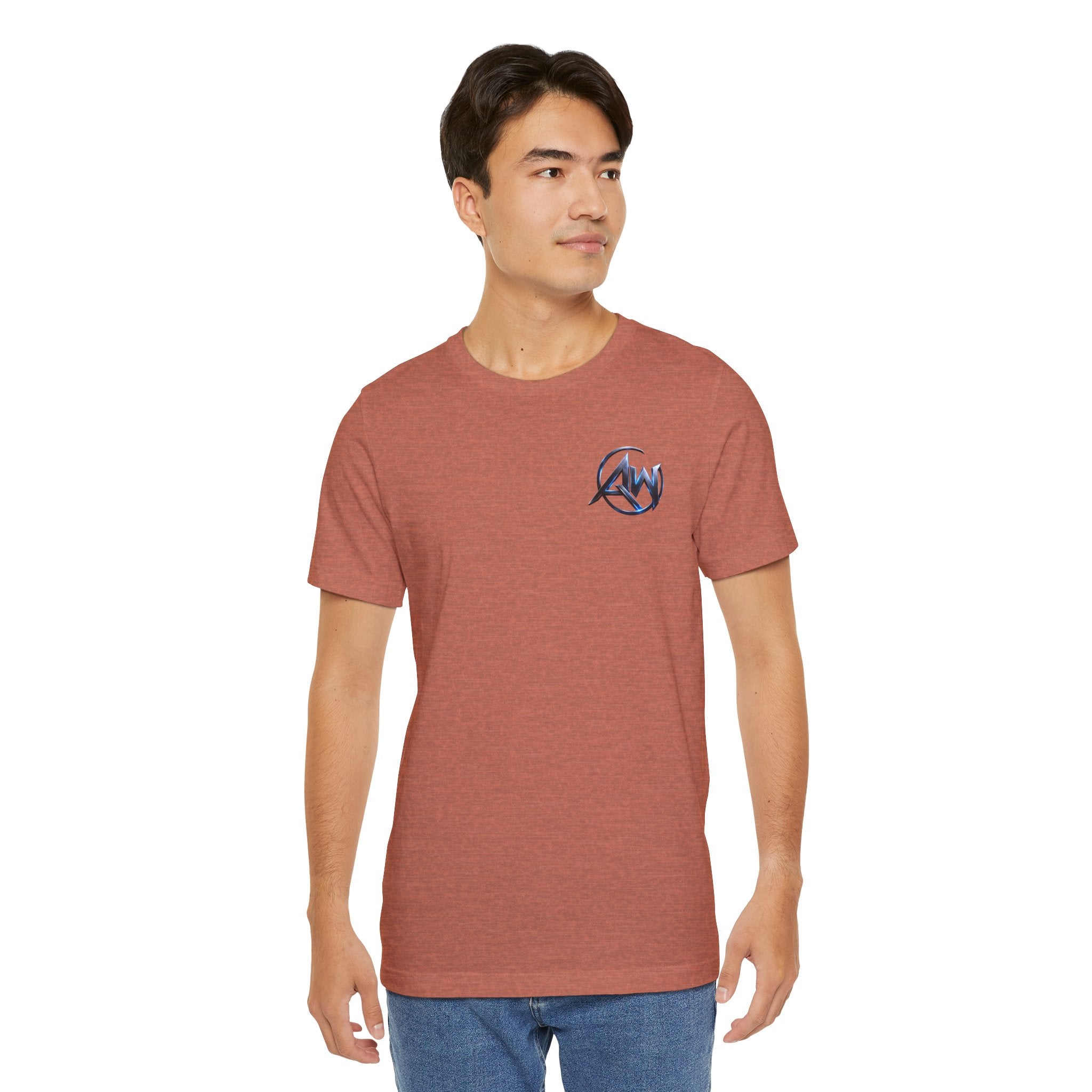 Authentic Cyber Crest Emblem AW Logo Americanwolf Brand Signature Series Soft T-Shirt