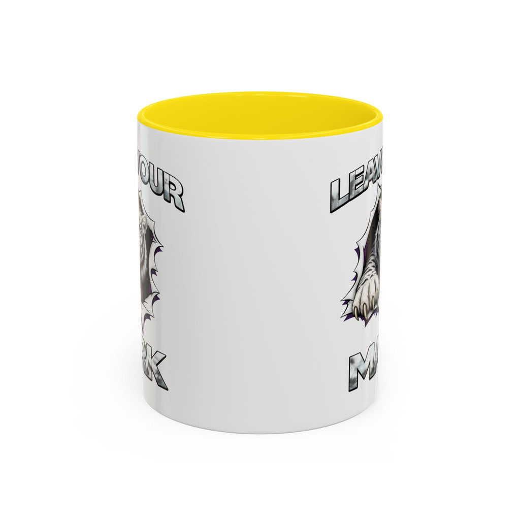 Wild White Tiger "Leave Your Mark" Fierce Animal Accent Coffee Mug
