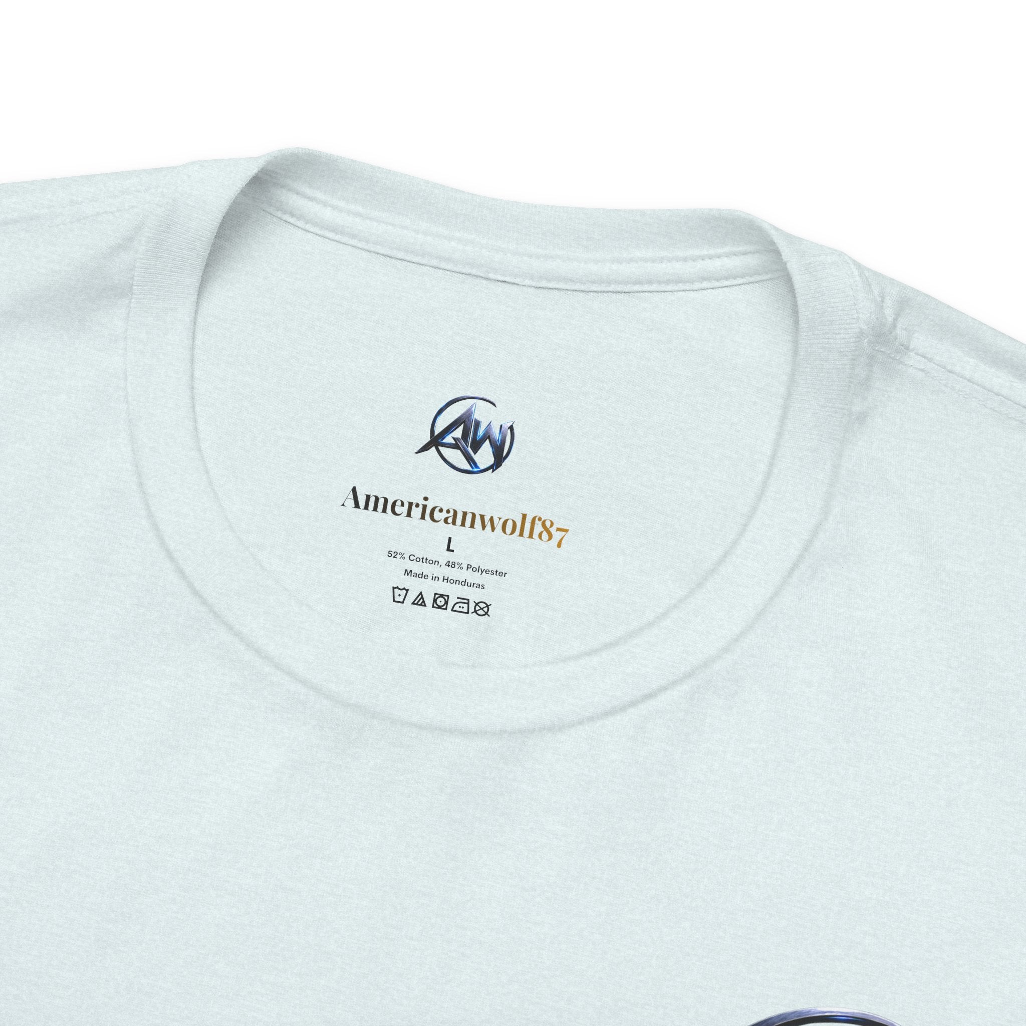 Authentic Cyber Crest Emblem AW Logo Americanwolf Brand Signature Series Soft T-Shirt