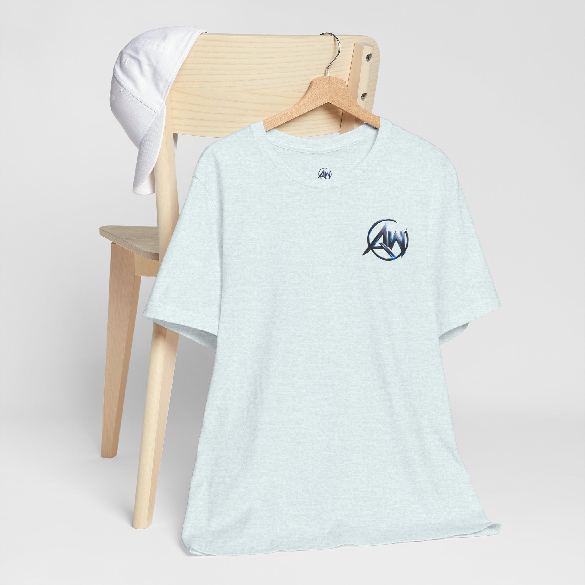 Authentic Cyber Crest Emblem AW Logo Americanwolf Brand Signature Series Soft T-Shirt