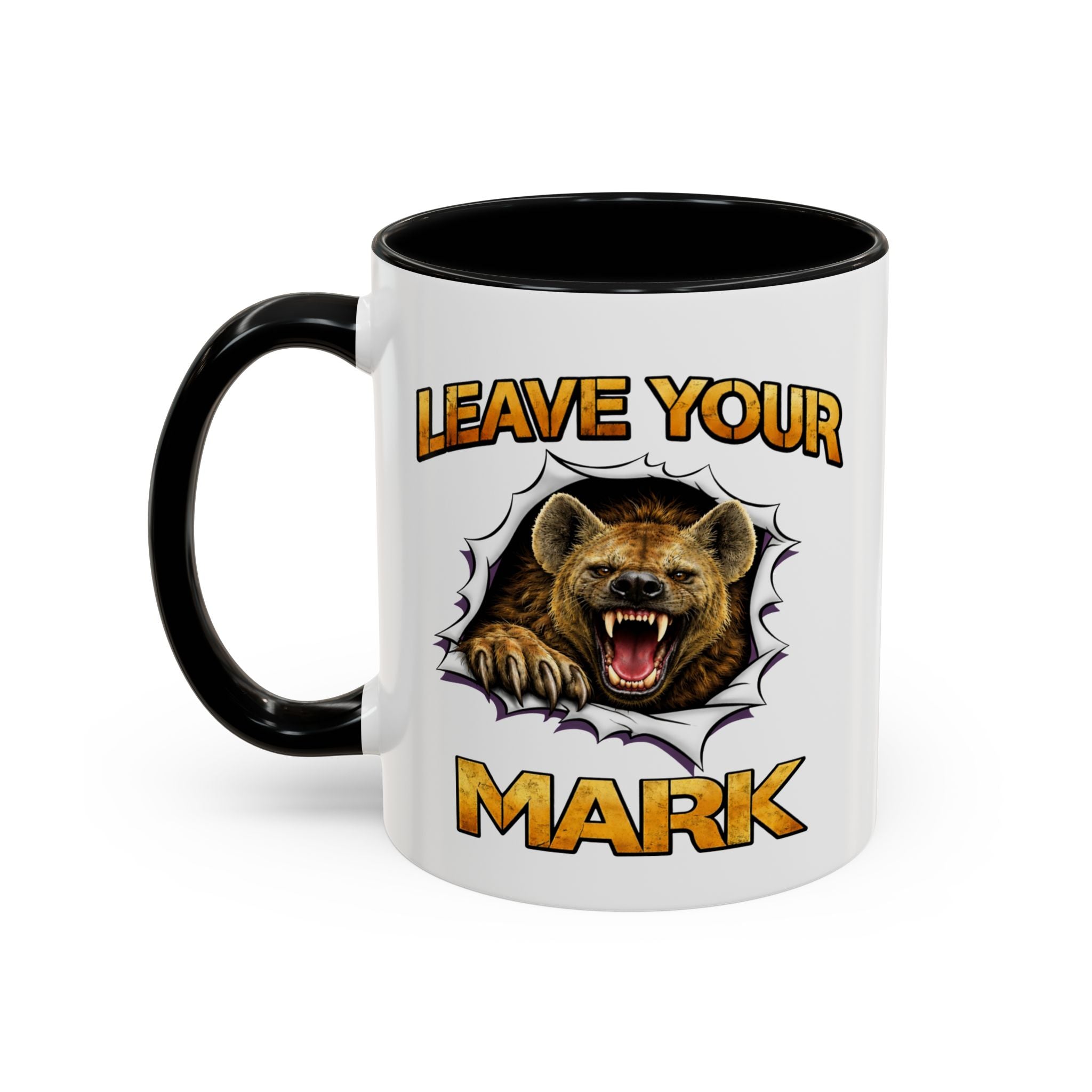 Wild Hyena "Leave Your Mark Fierce Animal Accent Coffee Mug