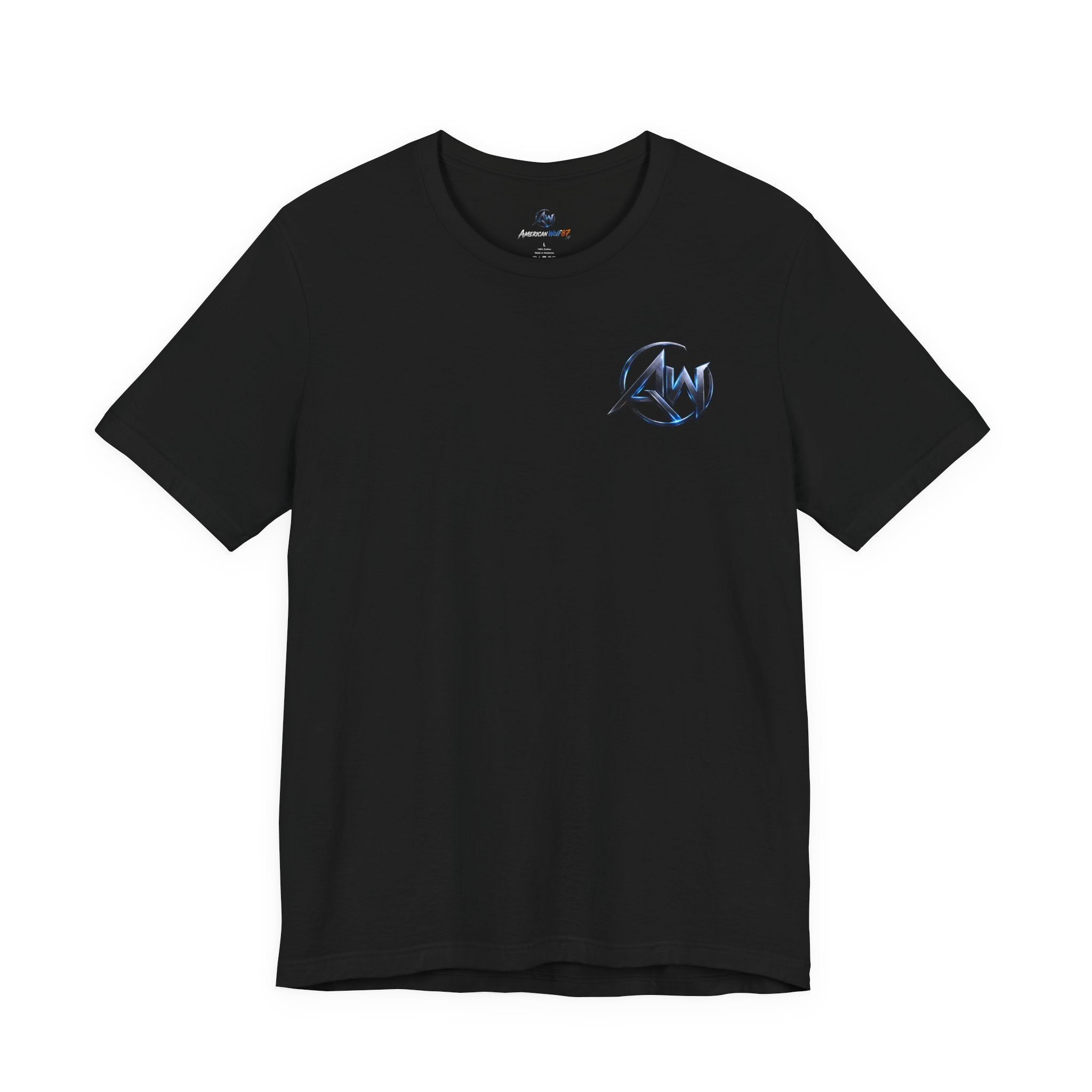 Authentic Cyber Crest Emblem AW Logo Americanwolf Brand Signature Series Soft T-Shirt