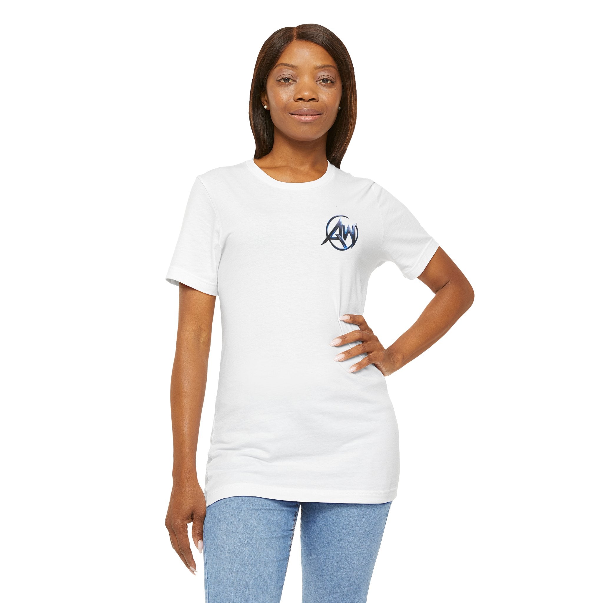 Authentic Cyber Crest Emblem AW Logo Americanwolf Brand Signature Series Soft T-Shirt
