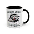 Wild White Tiger "Leave Your Mark" Fierce Animal Accent Coffee Mug