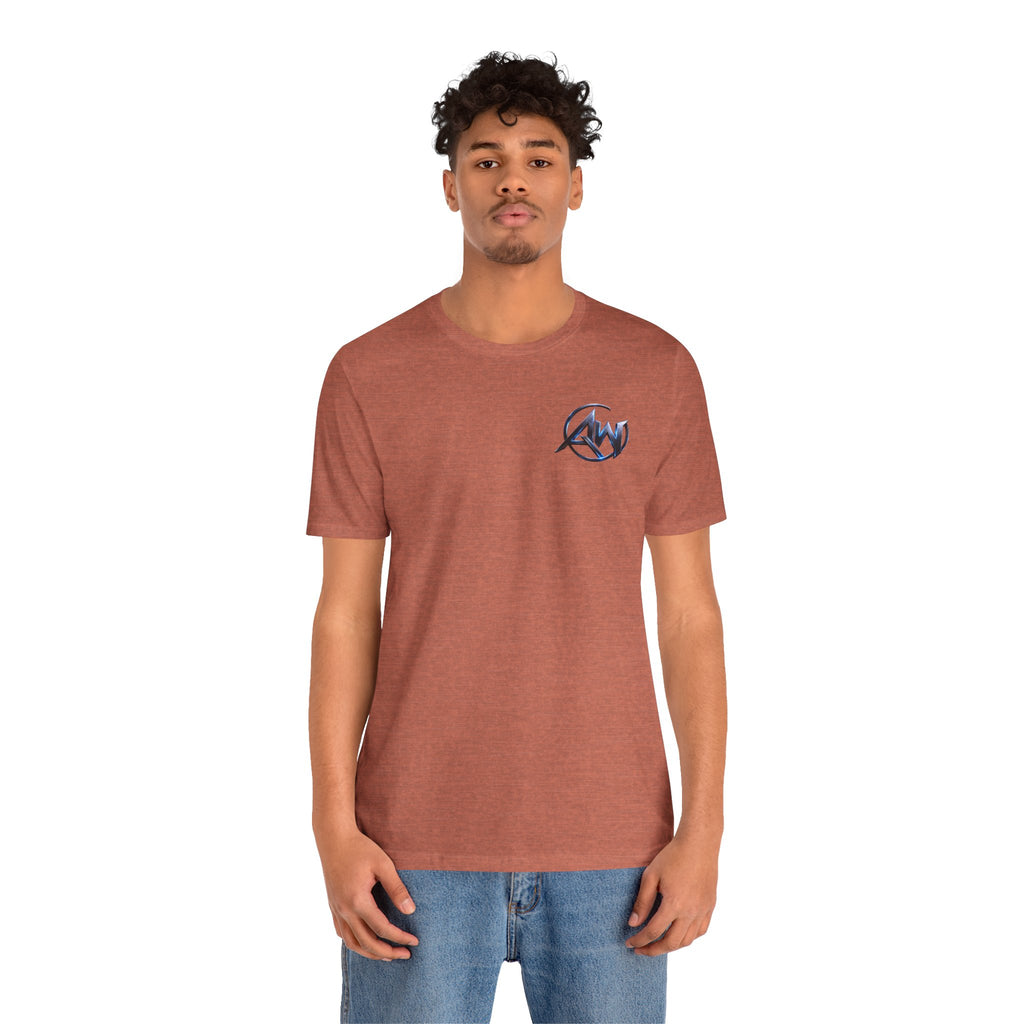 Authentic Cyber Crest Emblem AW Logo Americanwolf Brand Signature Series Soft T-Shirt