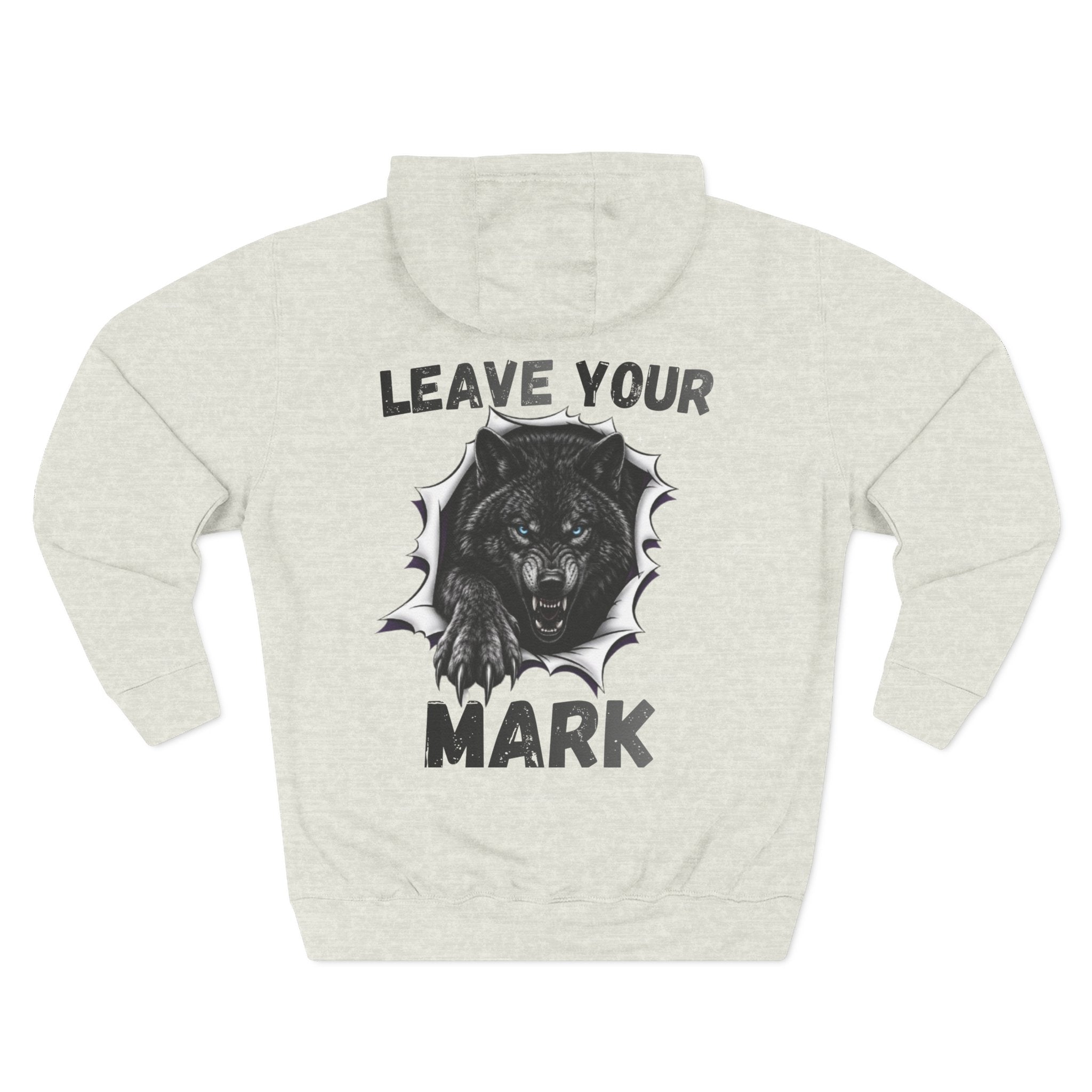 Black Graphic Wolf Hoodie "Leave Your Mark" 87 Series Limited Edition