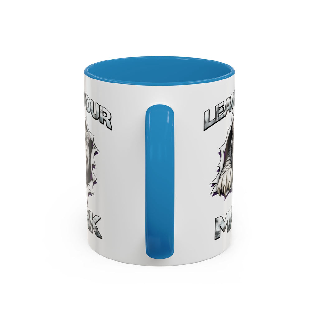 Wild White Tiger "Leave Your Mark" Fierce Animal Accent Coffee Mug