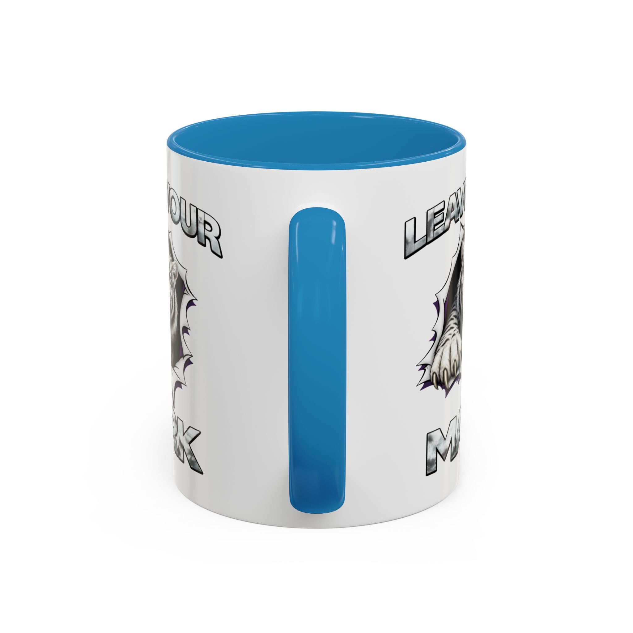 Wild White Tiger "Leave Your Mark" Fierce Animal Accent Coffee Mug