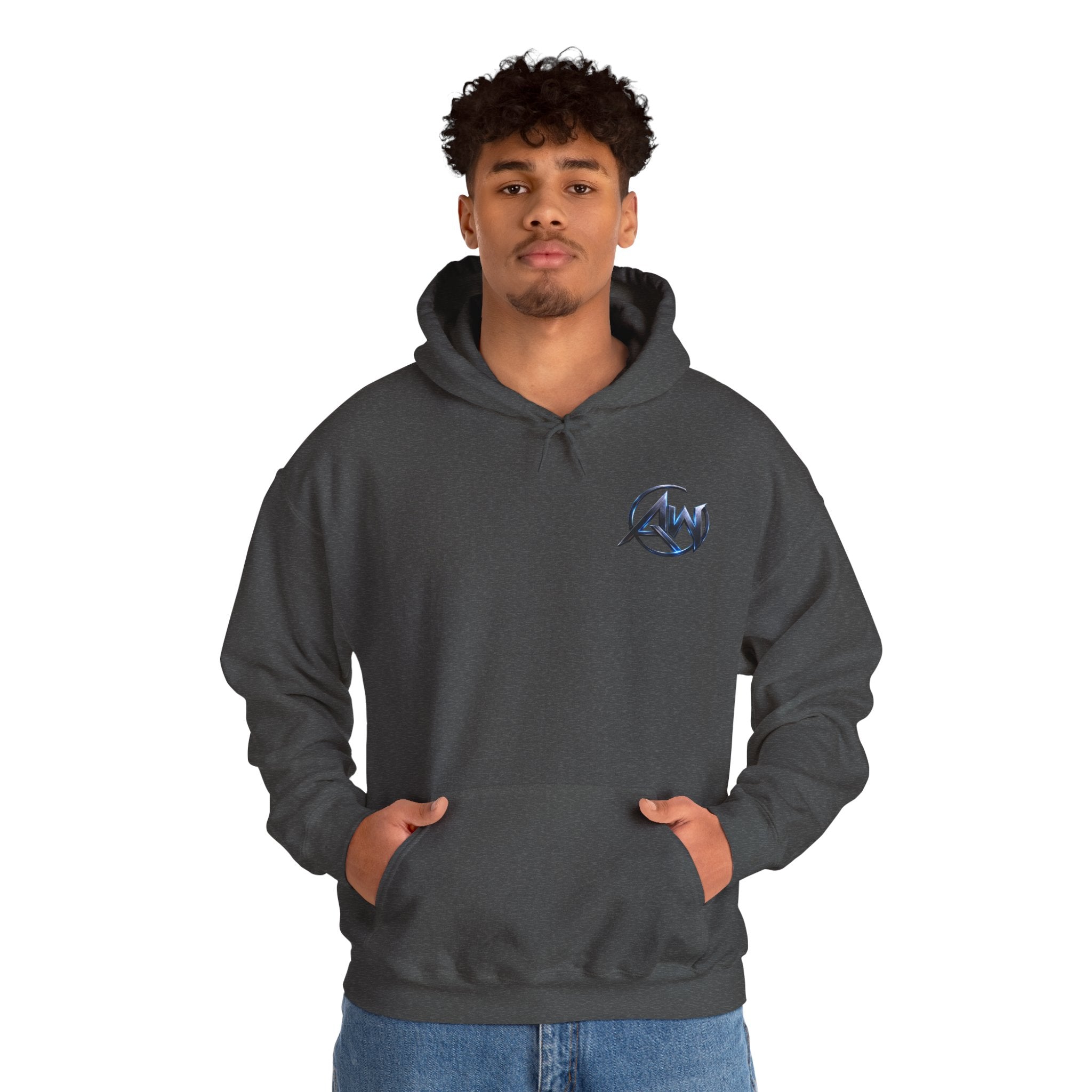 Hyena Baseball Graphic Sports Hoodie  "Leave Your Mark" Cyber Crest AW Signature Emblem Logo Pullover Drawstring Sweater