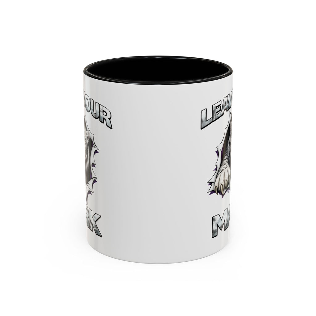 Wild White Tiger "Leave Your Mark" Fierce Animal Accent Coffee Mug