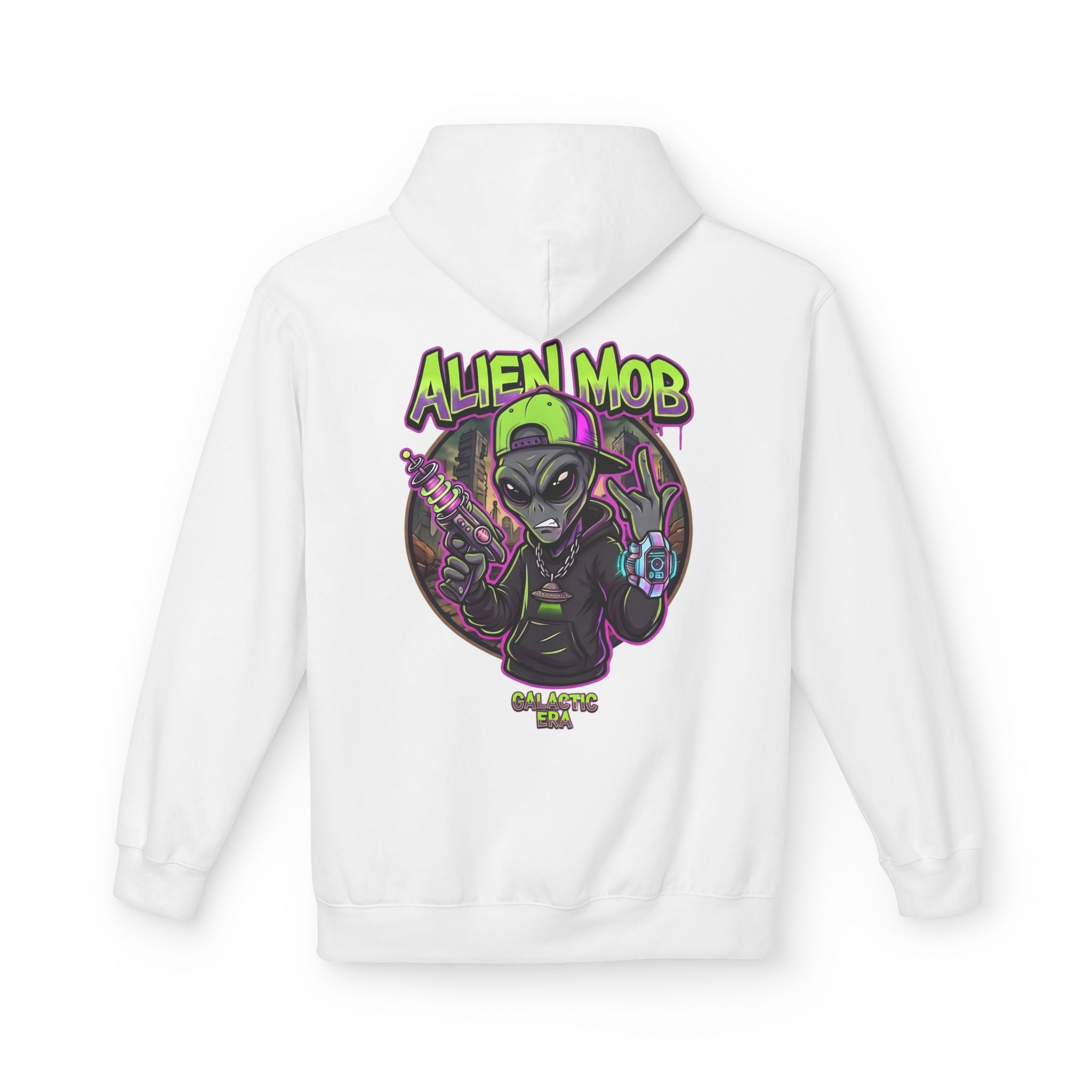 Alien Mob Galactic Era Graphic Alien Hip Hop Pullover Hoodie