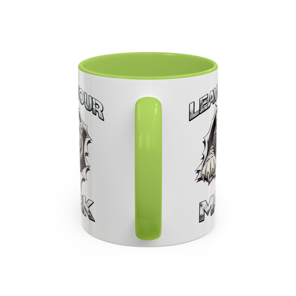 Wild White Tiger "Leave Your Mark" Fierce Animal Accent Coffee Mug