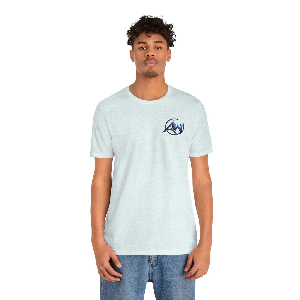 Authentic Cyber Crest Emblem AW Logo Americanwolf Brand Signature Series Soft T-Shirt