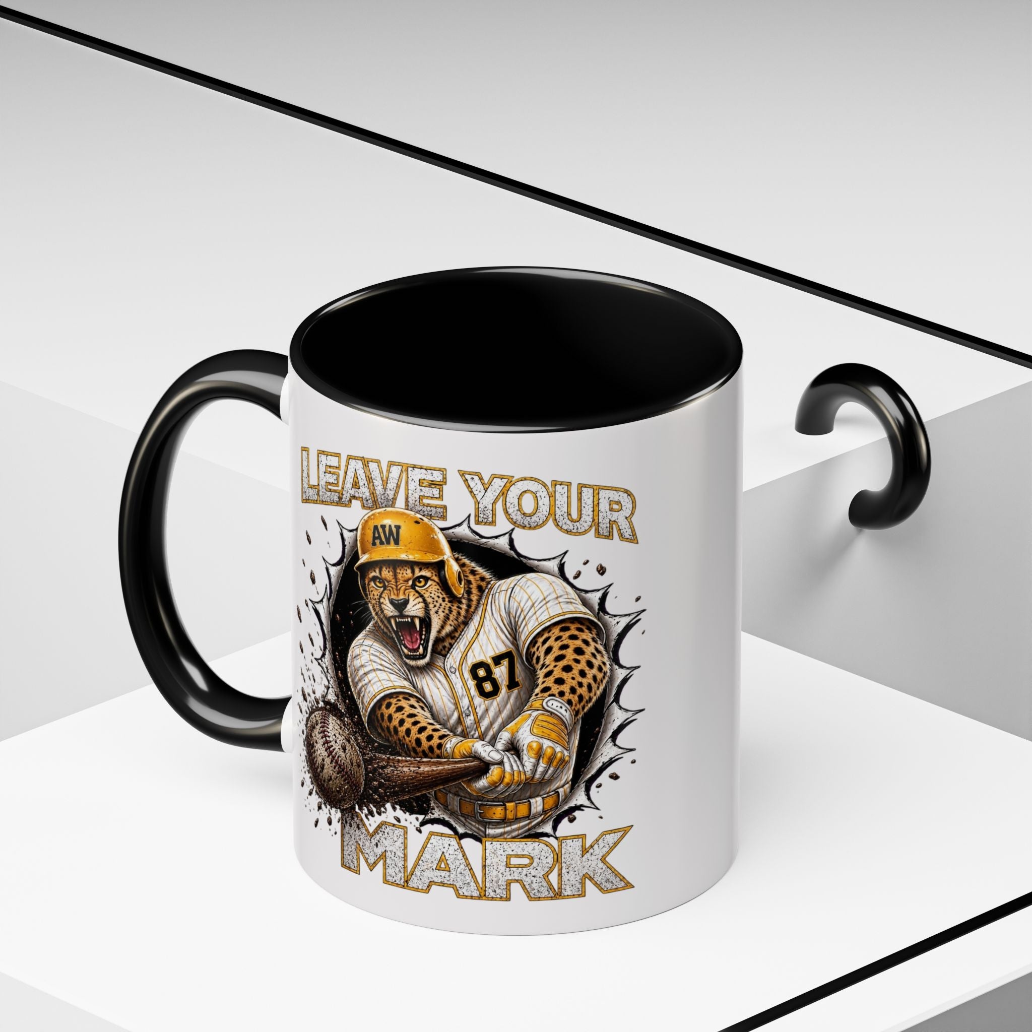 Hyena Baseball Leave Your Mark Baseball Sports Ceramic Accent Coffee Mug