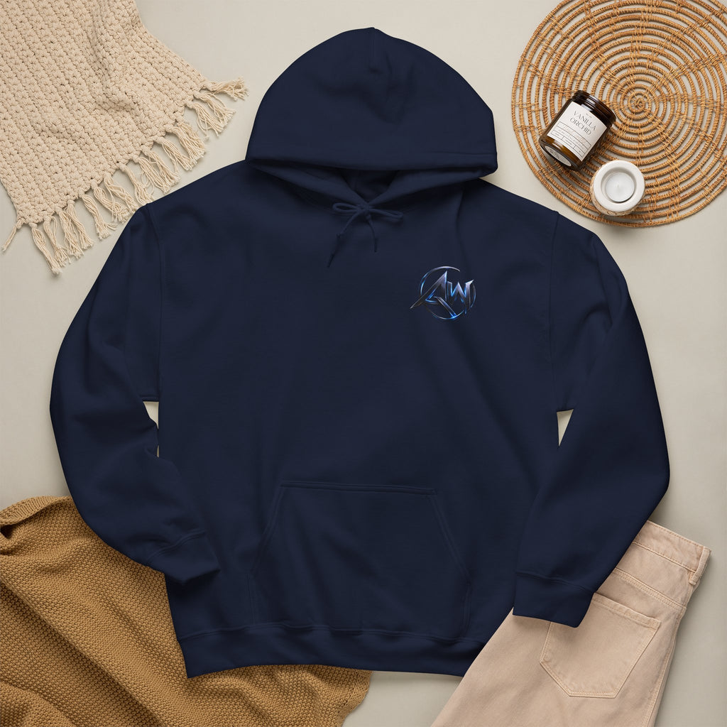 Black Wolf Hoodie "Leave Your Mark" Cyber Crest AW Signature Emblem Pullover drawstring Sweater