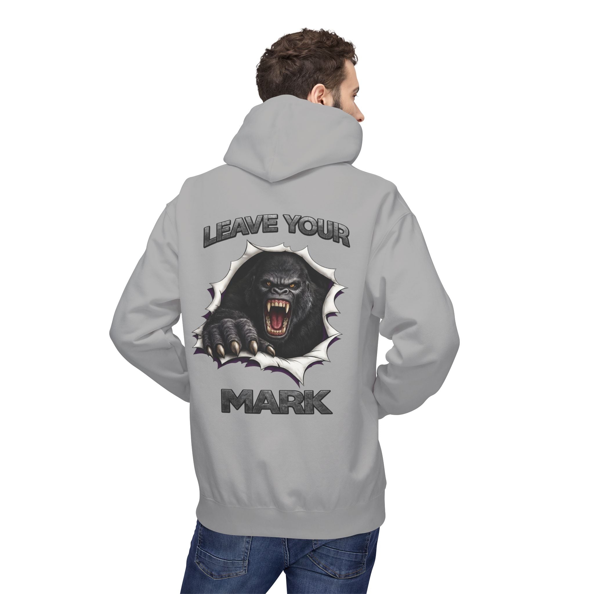 Gorilla 'Leave Your Mark'  Bold Graphic Cyber Crest AW Signature Emblem Fleece Pullover