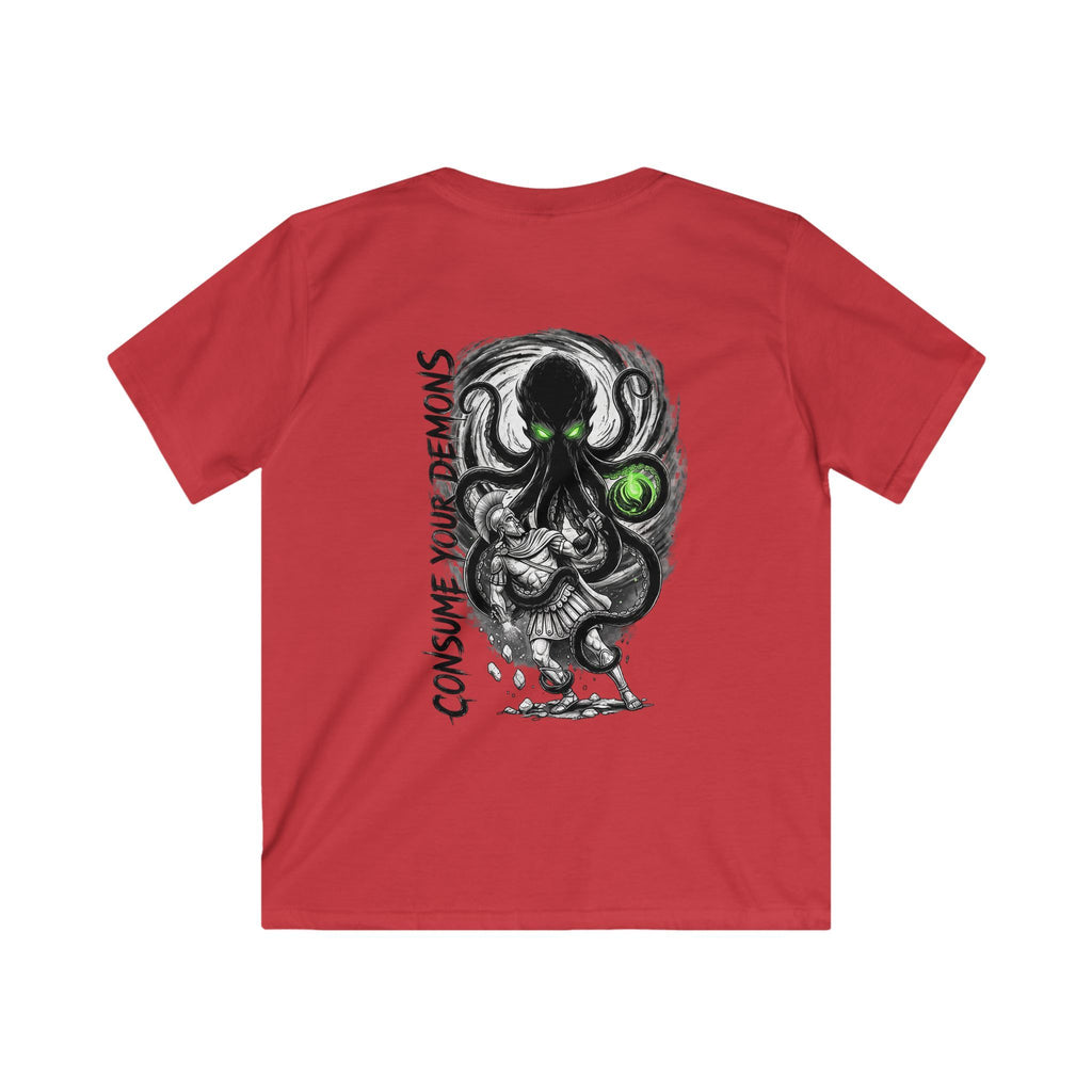 Kids T-Shirt  'Consume Your Demons' The Kraken Octopus Graphic Tee