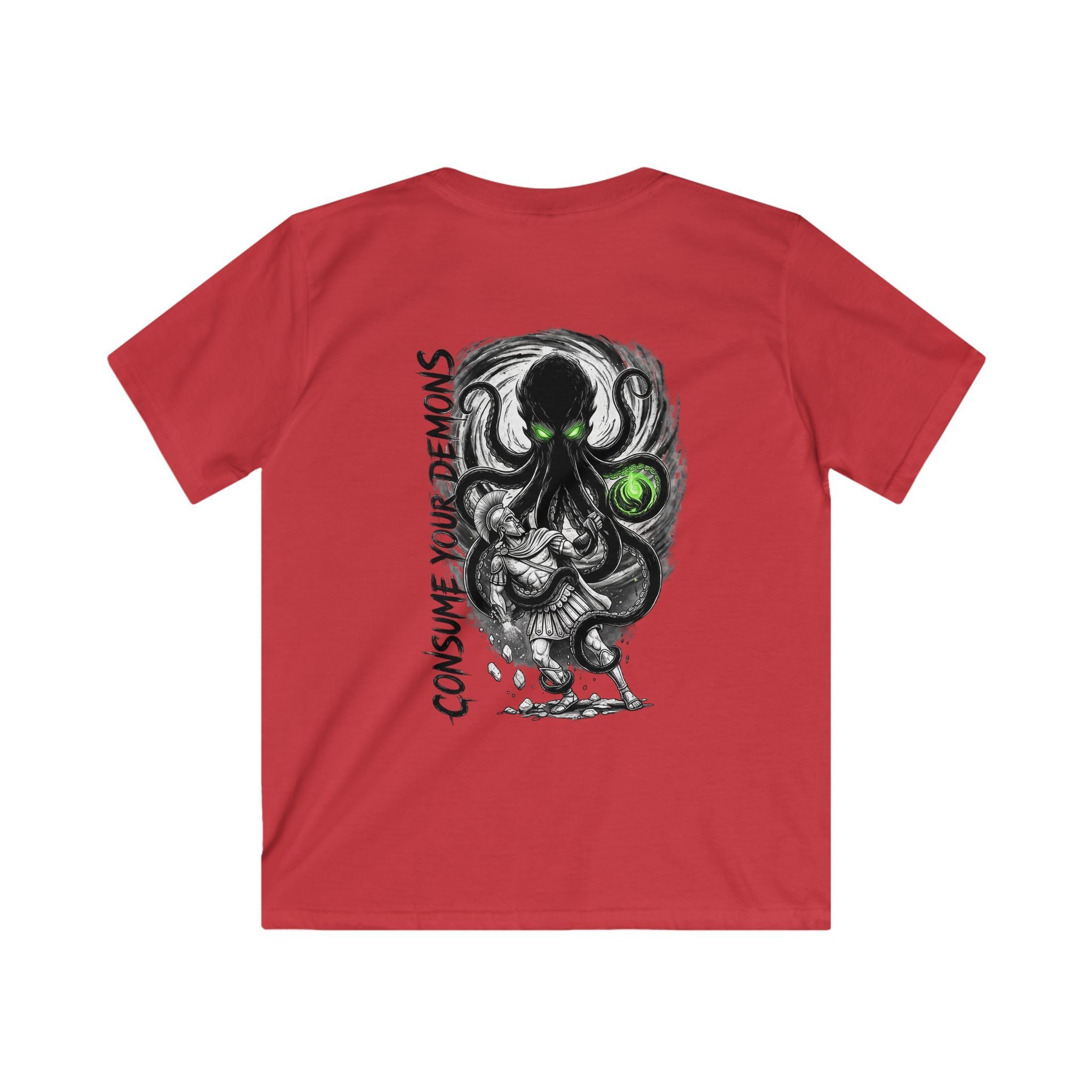 Kids T-Shirt  'Consume Your Demons' The Kraken Octopus Graphic Tee