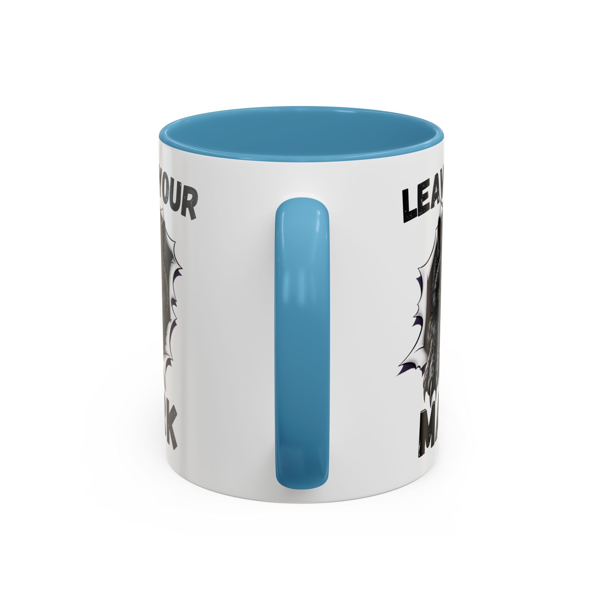 Wild Black Wolf "Leave Your Mark" Fierce Animal Accent Coffee Mug