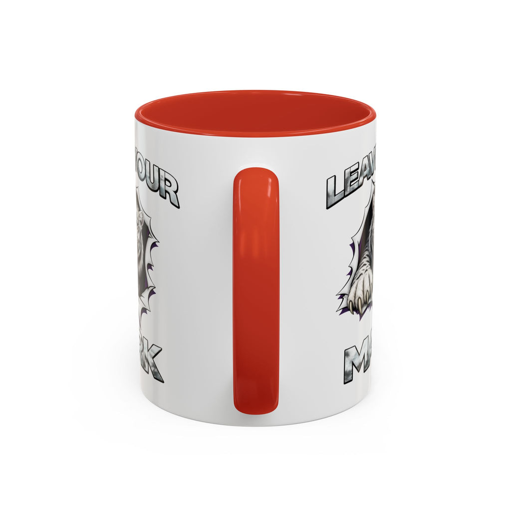 Wild White Tiger "Leave Your Mark" Fierce Animal Accent Coffee Mug