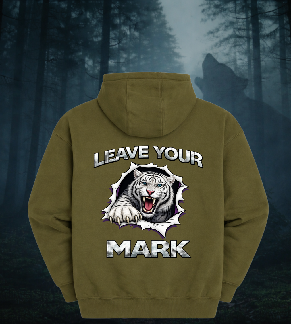 White Tiger Graphic Hoodie “Leave Your Mark” 87 Series Limited Edition Pullover Sweater