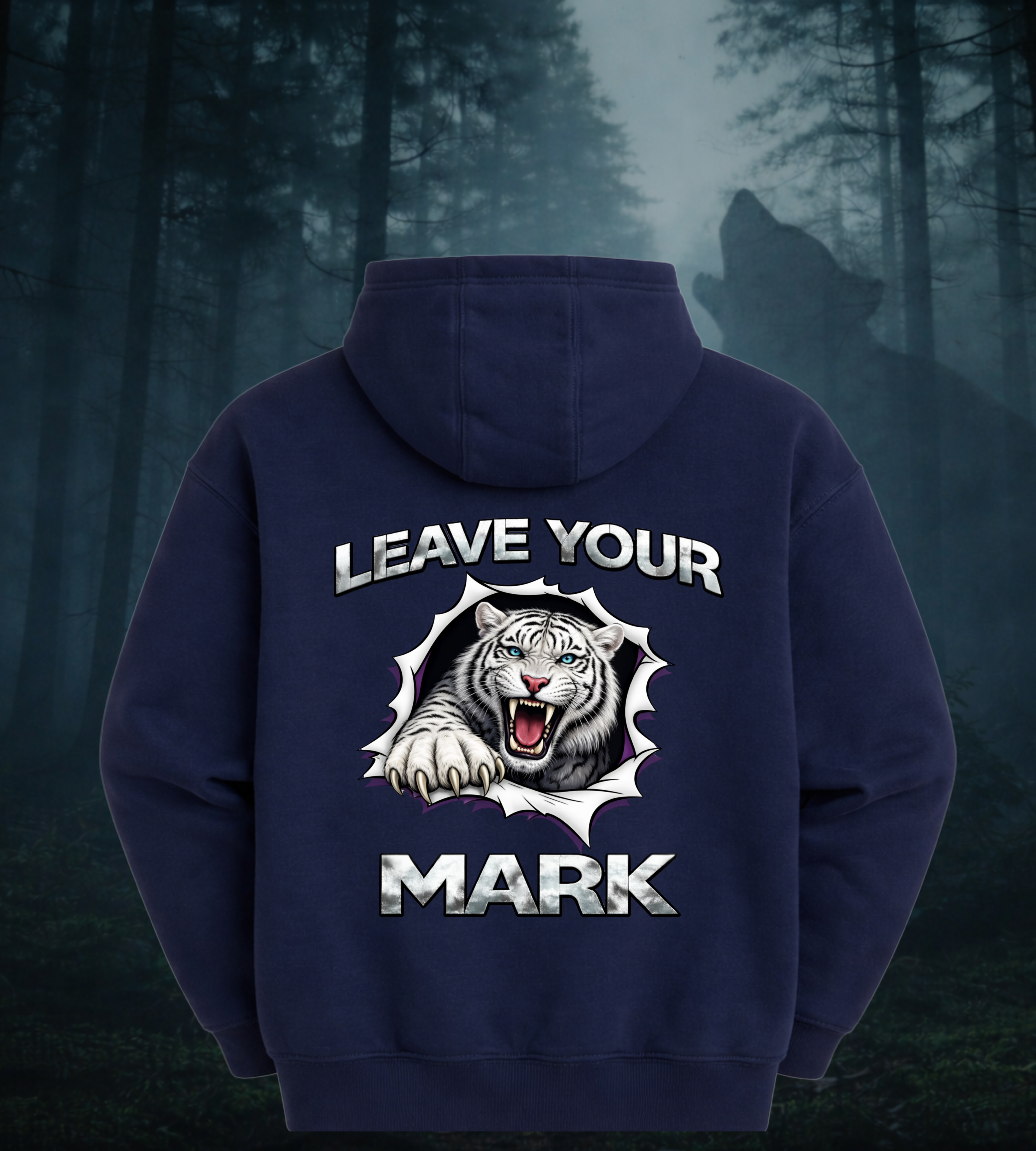 White Tiger Graphic Hoodie “Leave Your Mark” 87 Series Limited Edition Pullover Sweater