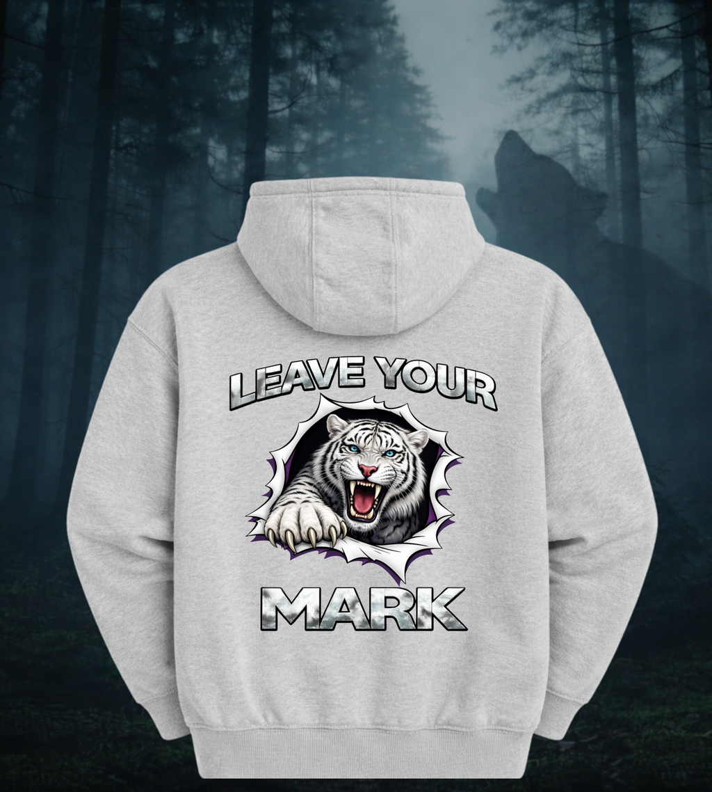 White Tiger Graphic Hoodie “Leave Your Mark” 87 Series Limited Edition Pullover Sweater