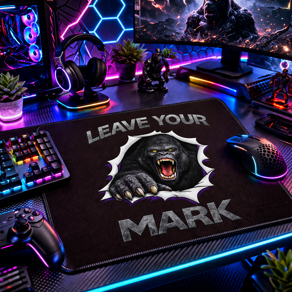 Gorilla "Leave Your Mark" Gaming Mouse Pad
