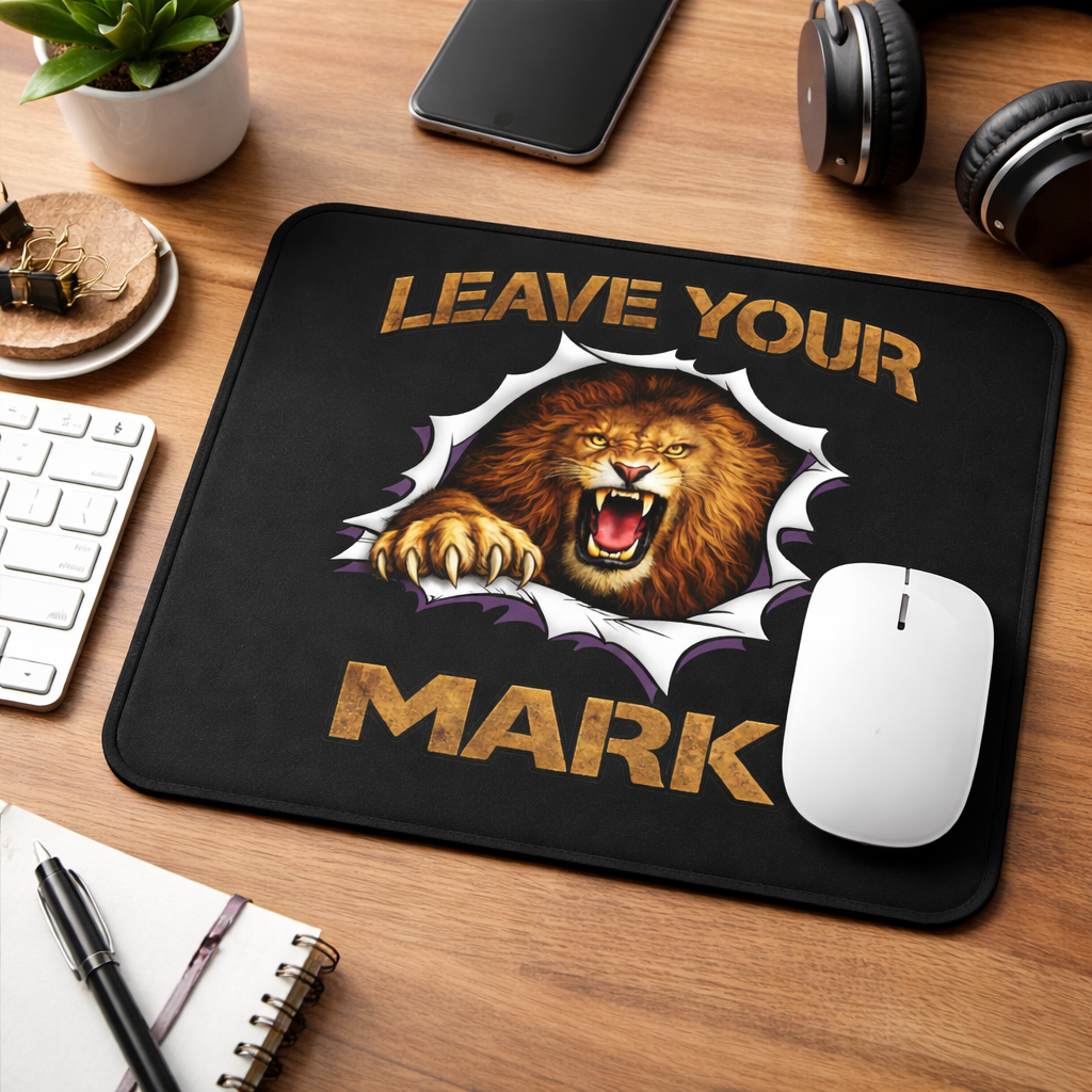 Lion "Leave Your Mark" Gaming Mouse Pad