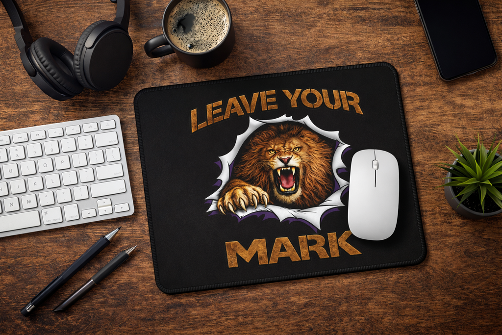 Lion "Leave Your Mark" Gaming Mouse Pad