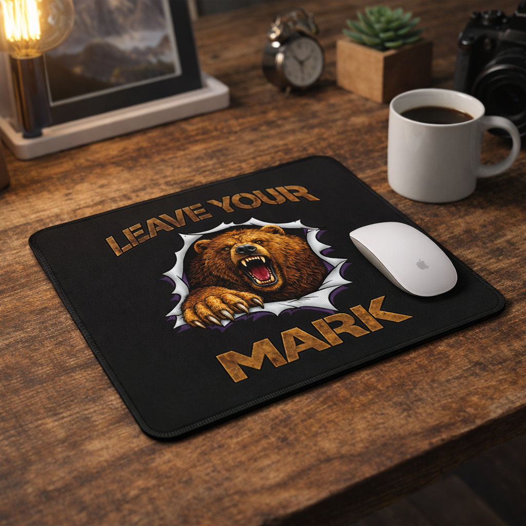 Grizzly Bear "Leave Your Mark" Gaming Mouse Pad