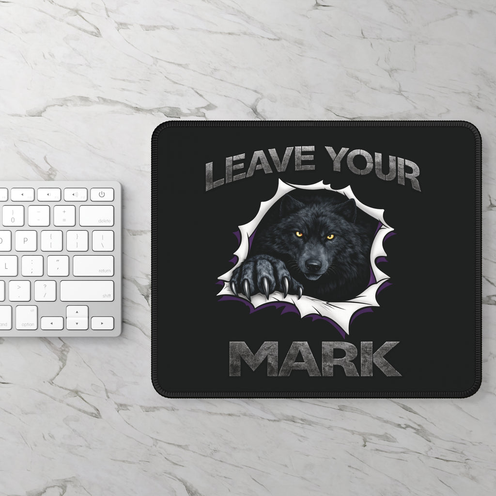 Black Wolf "Leave Your Mark" Gaming Mouse Pad