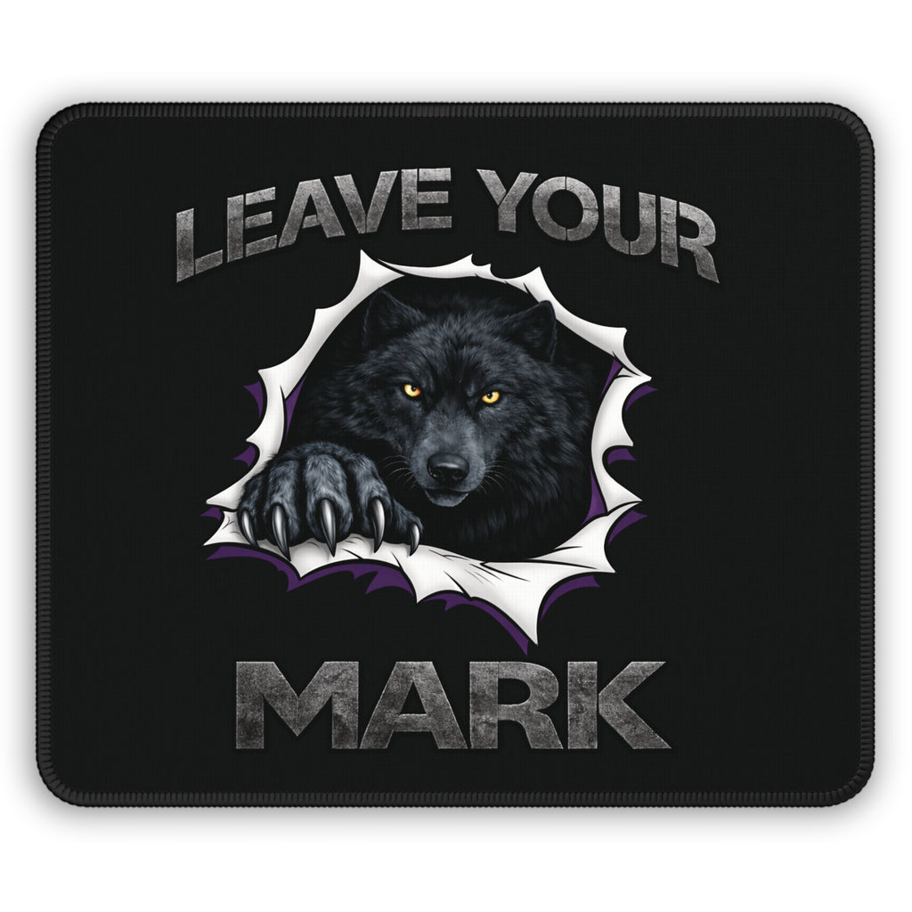 Black Wolf "Leave Your Mark" Gaming Mouse Pad