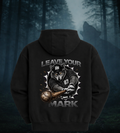 Black Wolf Graphic Baseball Hoodie "Leave Your Mark" 87 Series Limited Edition
