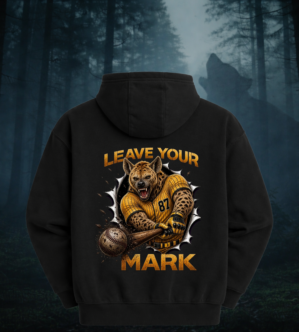 Hyena  Graphic Baseball Hoodie "Leave Your Mark" 87 Series Limited Edition