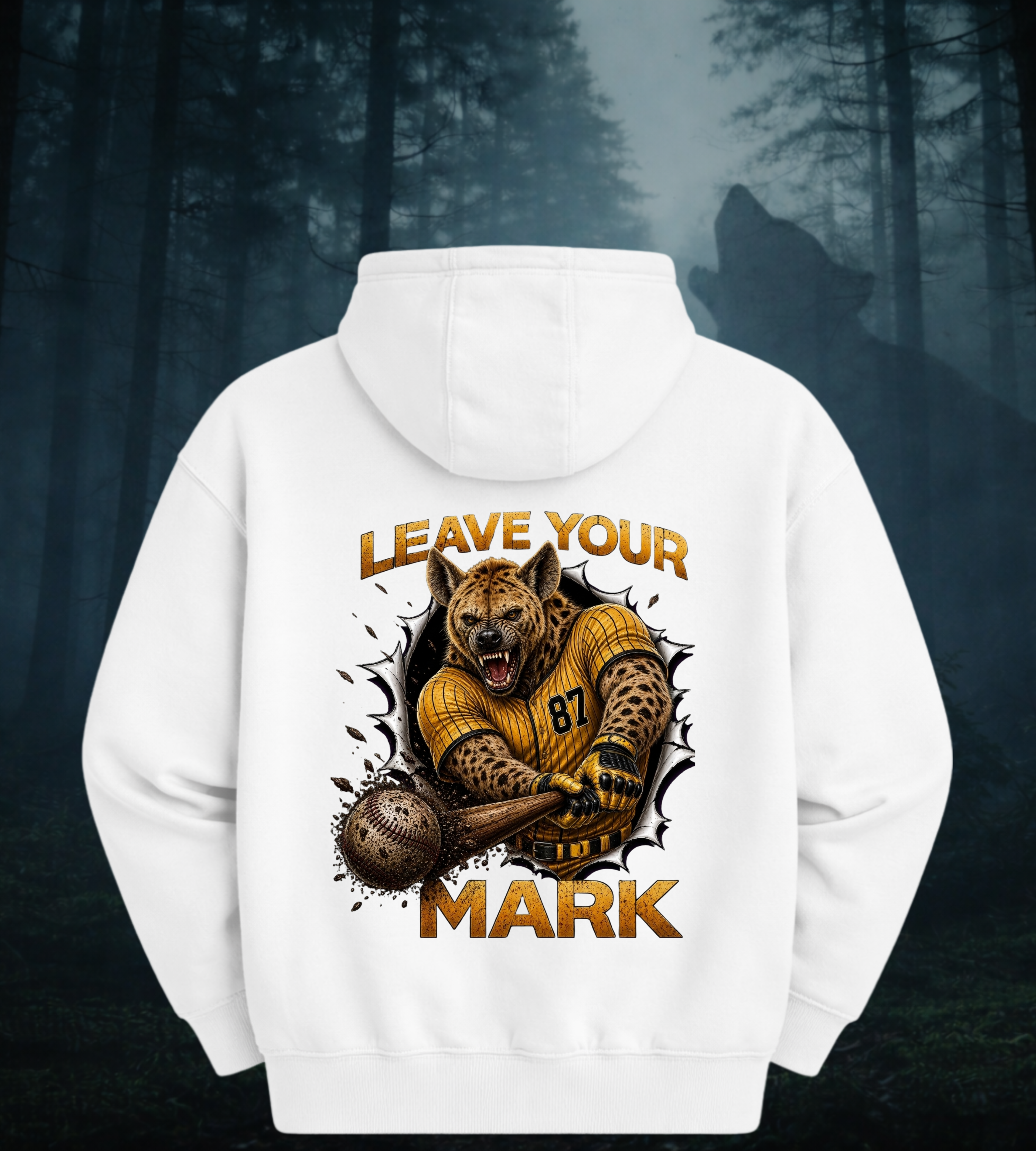 Hyena  Graphic Baseball Hoodie "Leave Your Mark" 87 Series Limited Edition