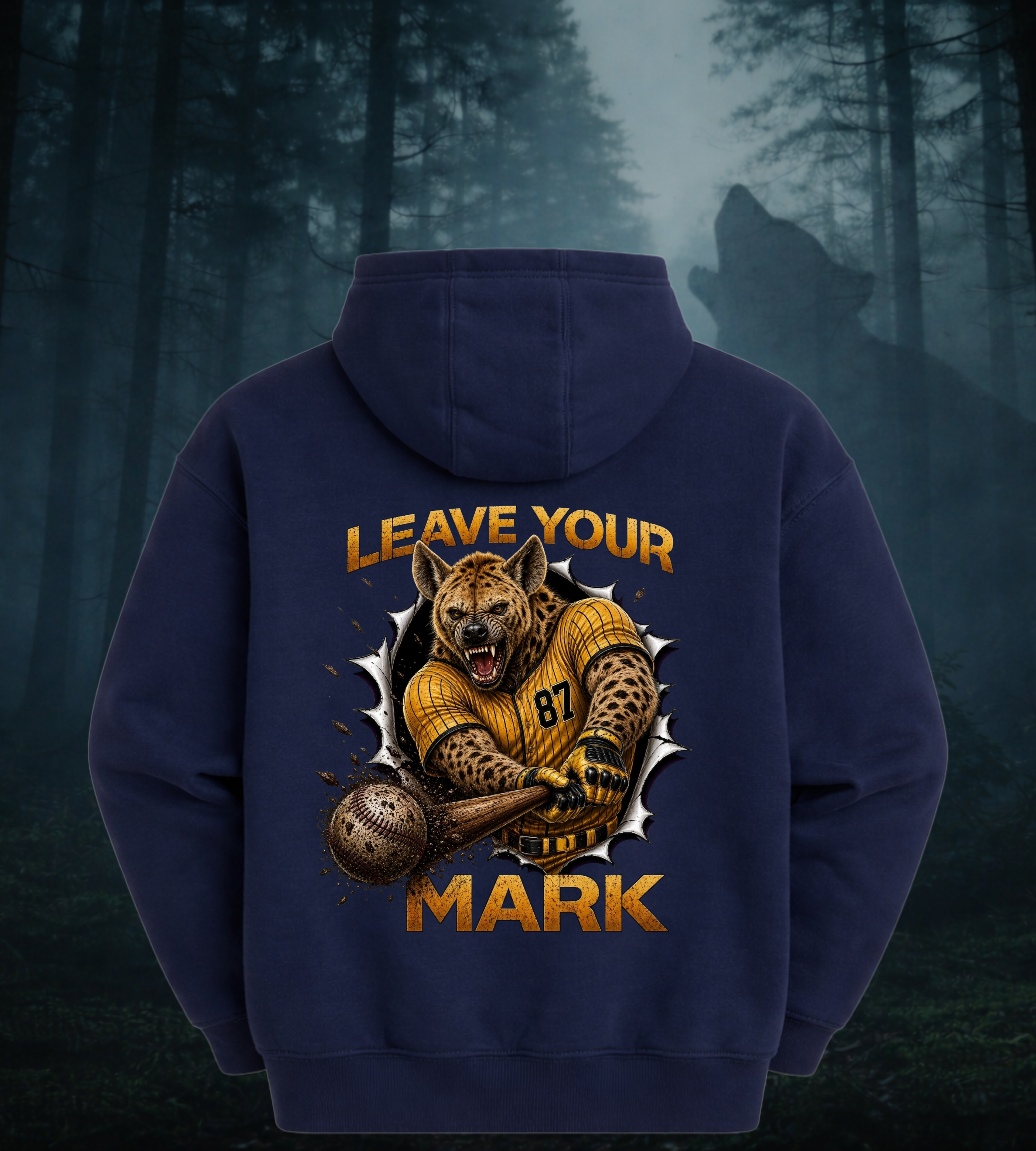 Hyena  Graphic Baseball Hoodie "Leave Your Mark" 87 Series Limited Edition