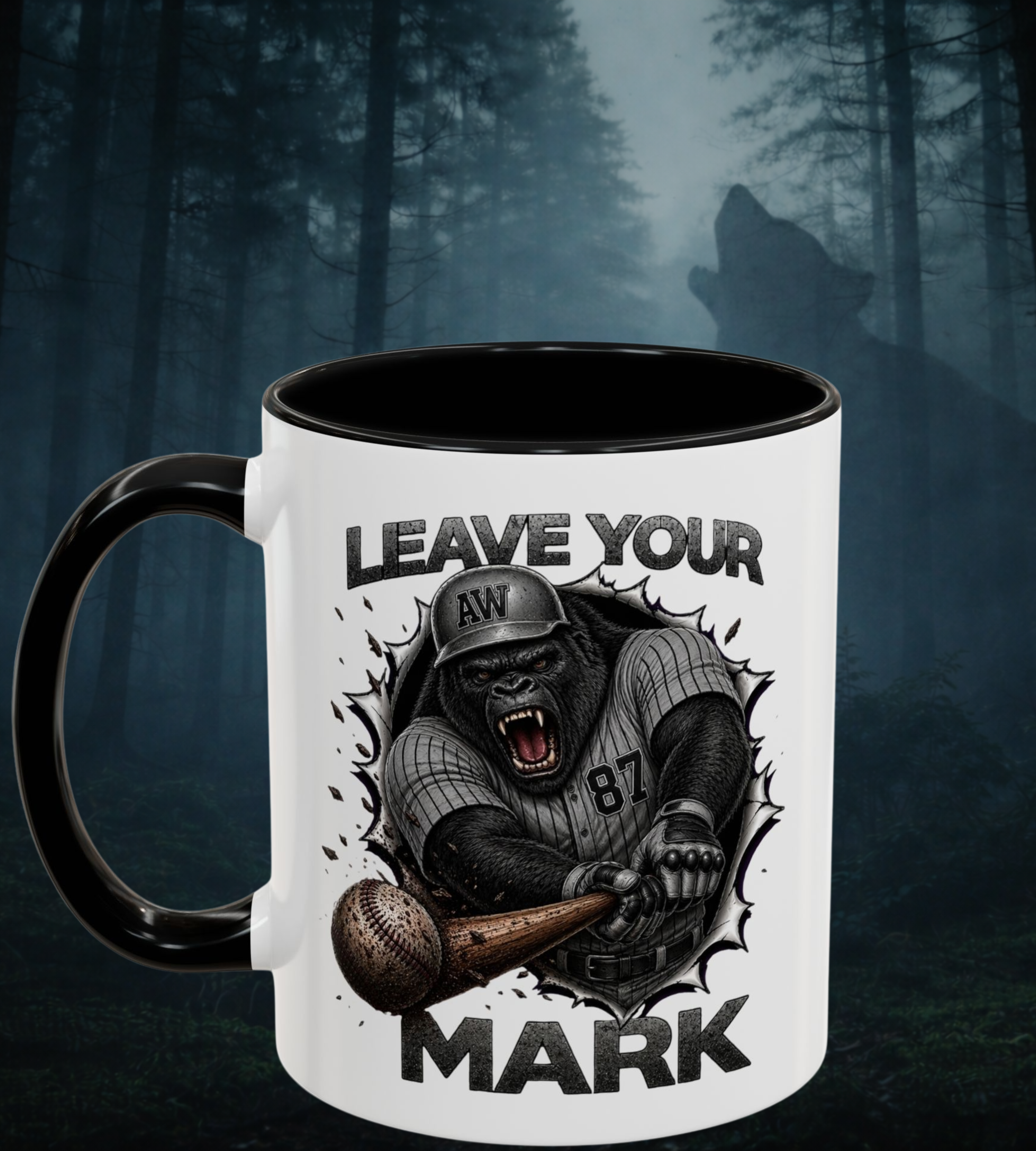 Gorilla Baseball "Leave Your Mark" Collector's Black Accent Coffee Mug