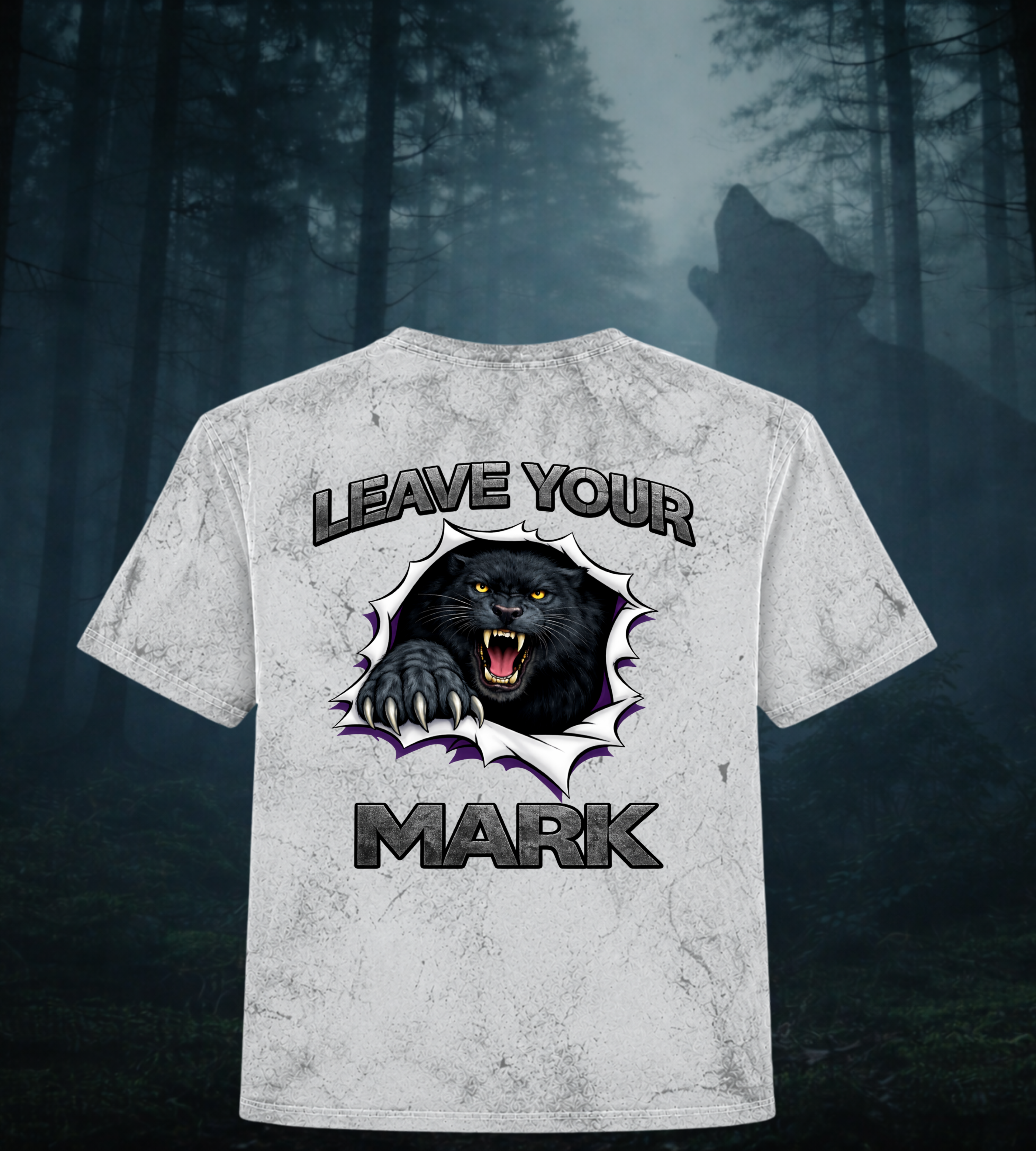 Black Panther 'Leave Your Mark' Tie-Dye Smoke & Fern T-Shirt