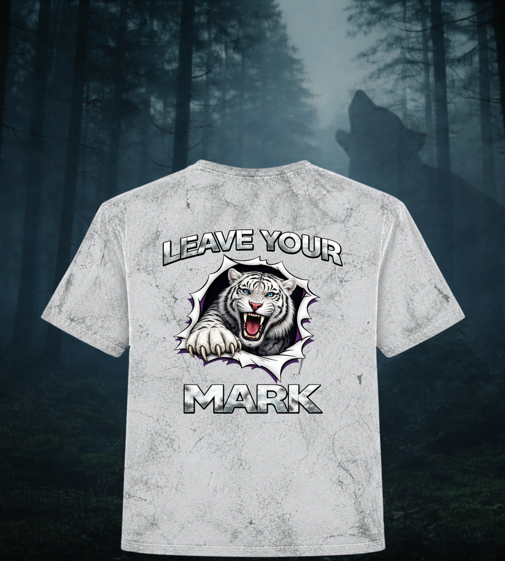 White Tiger 'Leave Your Mark' Tie-Dye Smoke & Fern T-Shirt