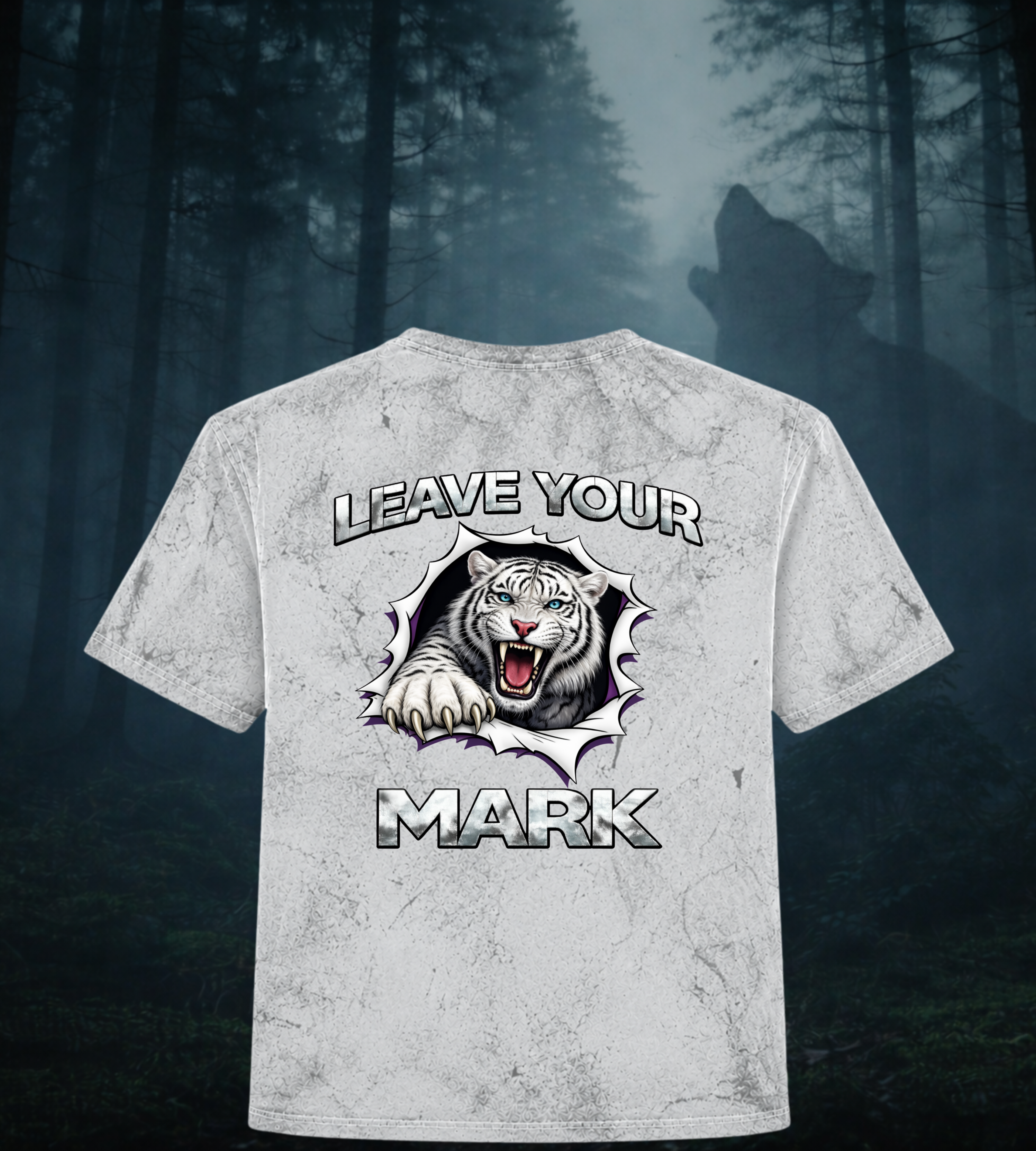 White Tiger 'Leave Your Mark' Tie-Dye Smoke & Fern T-Shirt