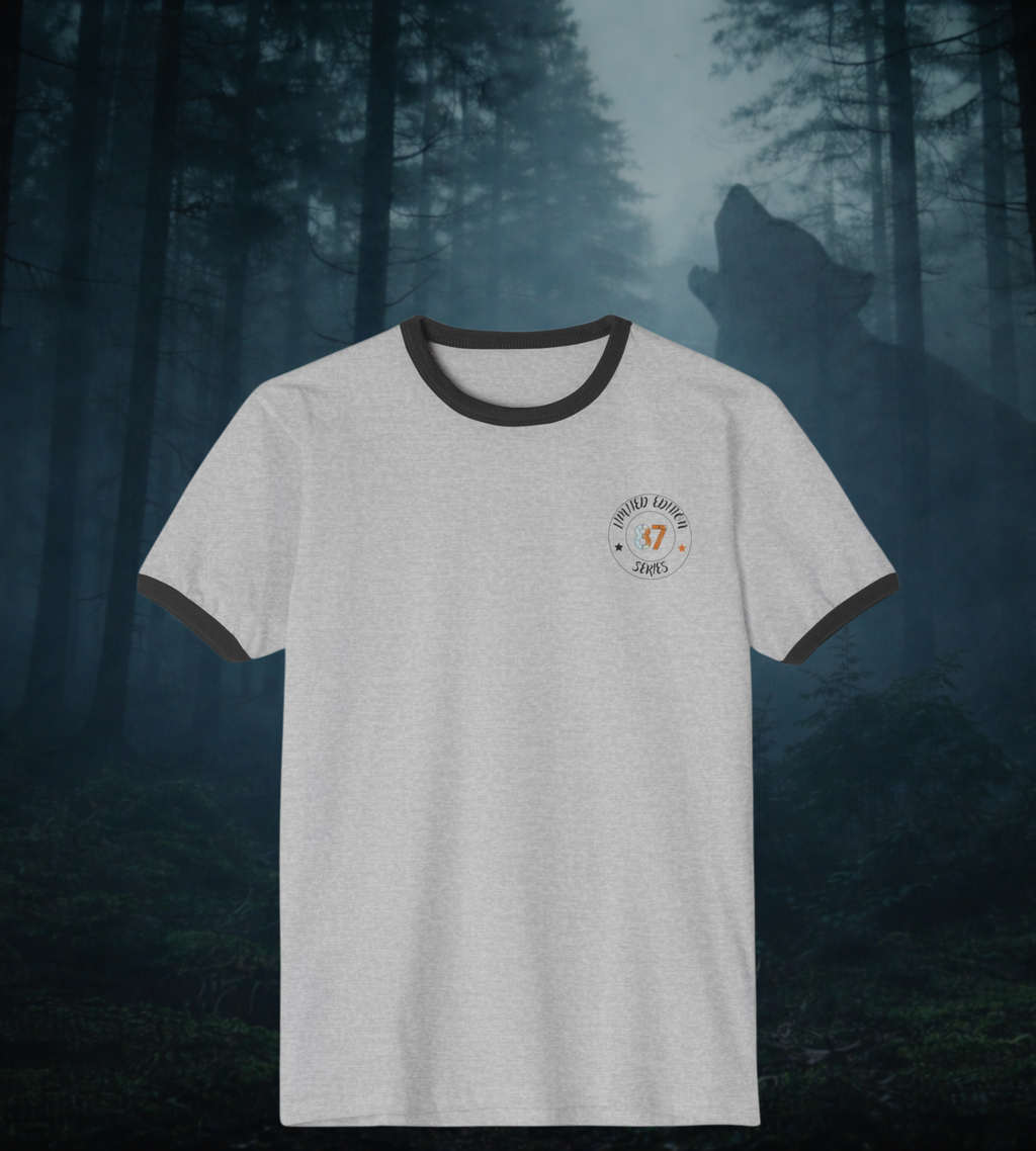 Black Graphic Wolf Ringer T-Shirt "Leave Your Mark" 87 Series Limited Edition